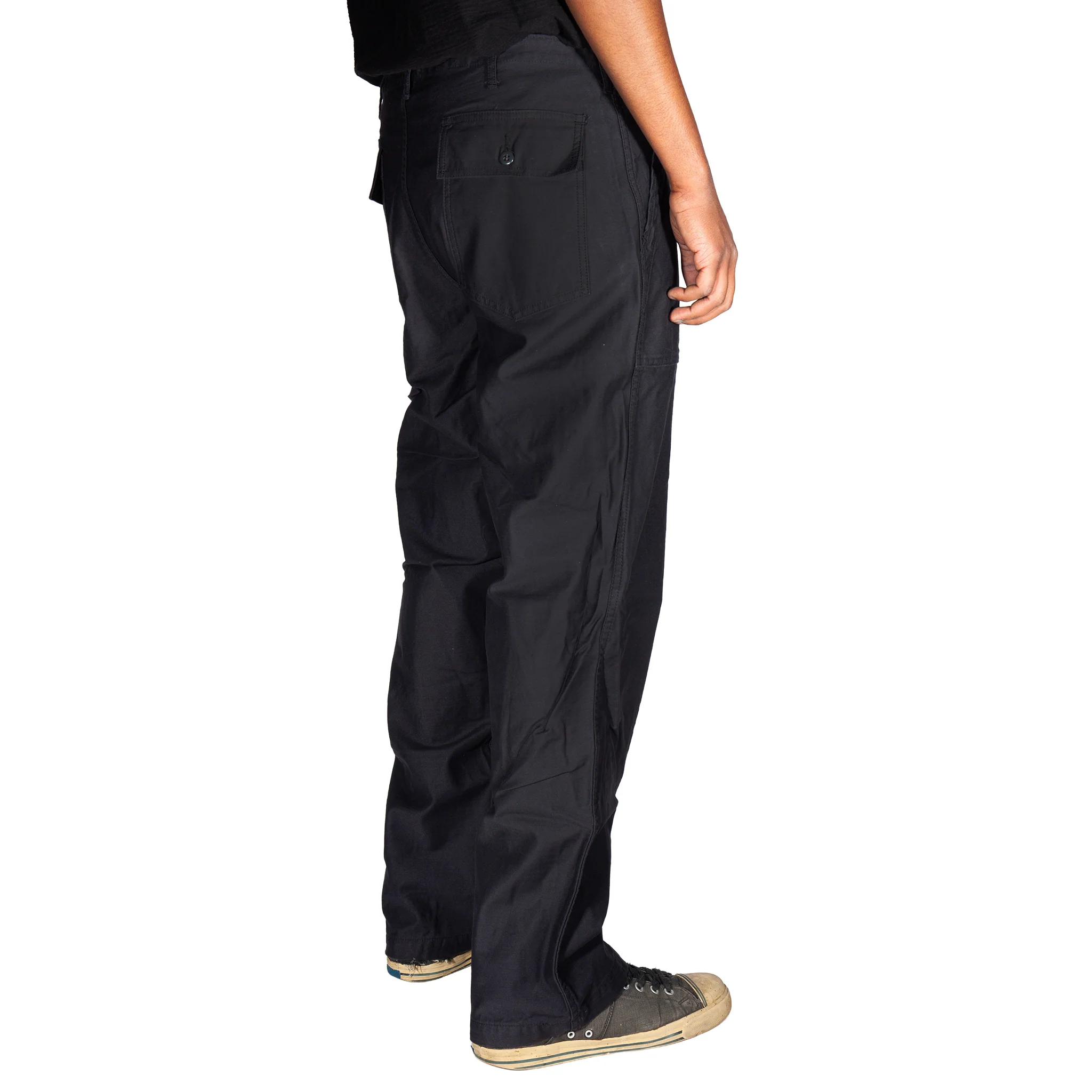 107 60's era GI chinos in 12 oz West Point Black Baker Back Cotton Satin - Image 13