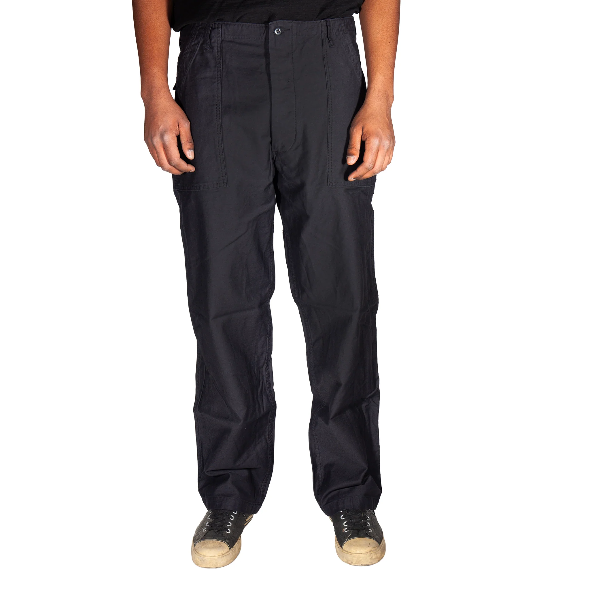 107 60's era GI chinos in 12 oz West Point Black Baker Back Cotton Satin - Image 6