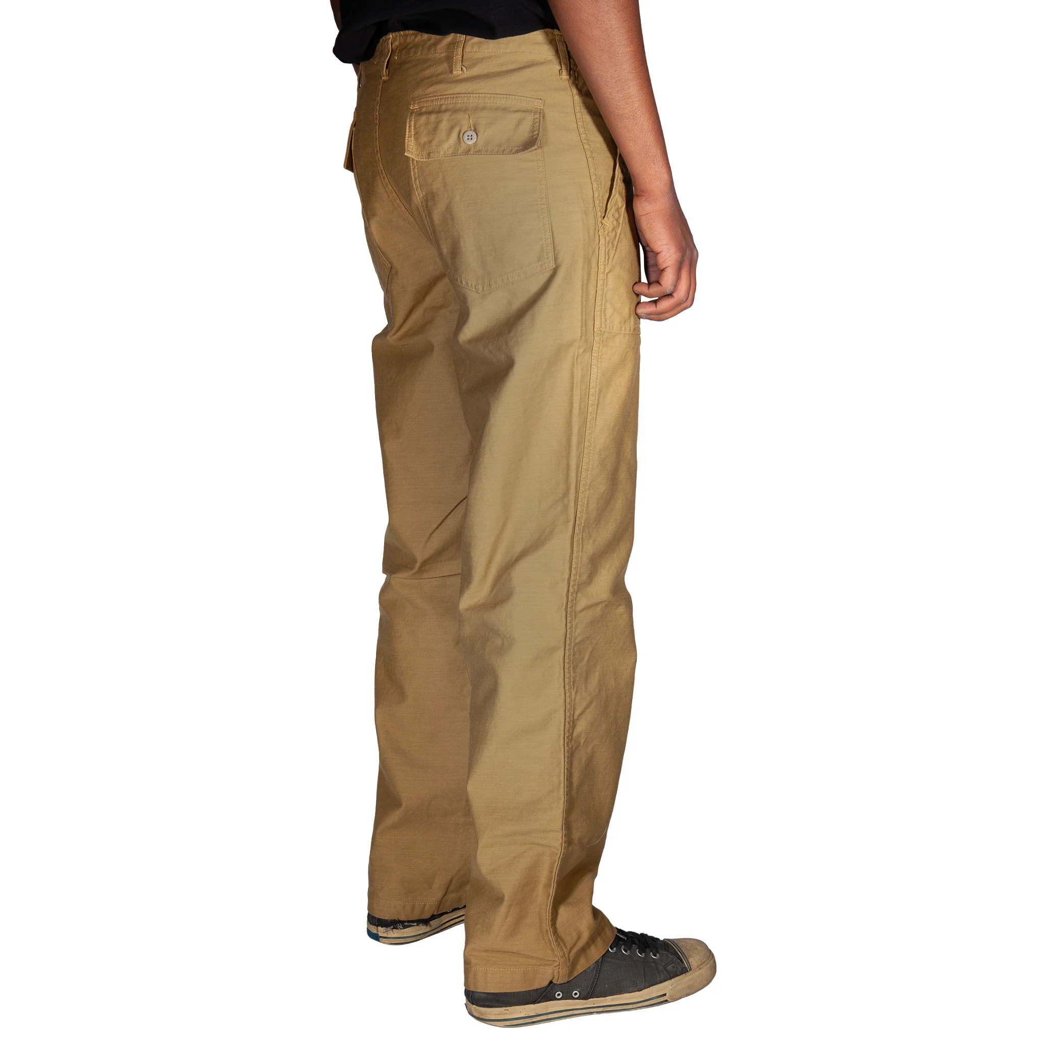 107 60's era GI chinos in 12 oz West Point Khaki Baker Back Cotton Satin - Image 11