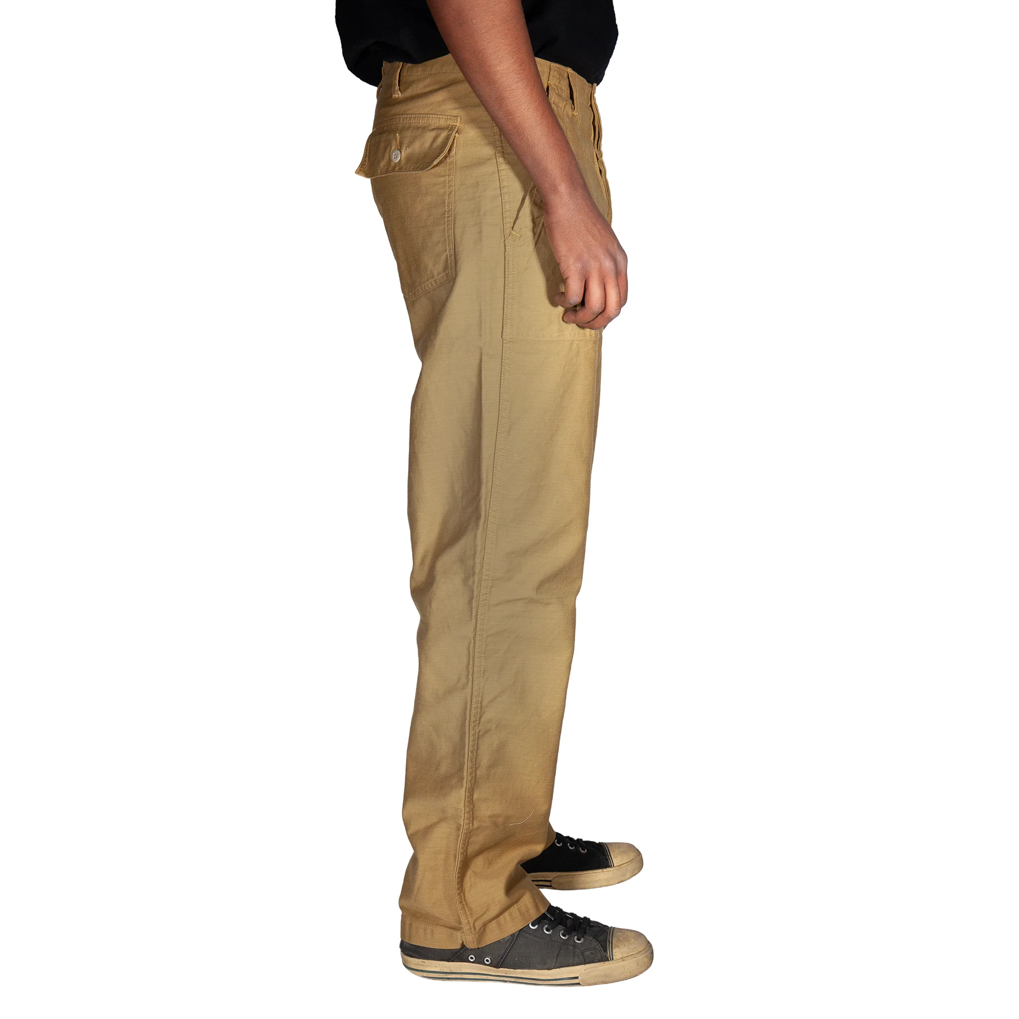 107 60's era GI chinos in 12 oz West Point Khaki Baker Back Cotton Satin - Image 12