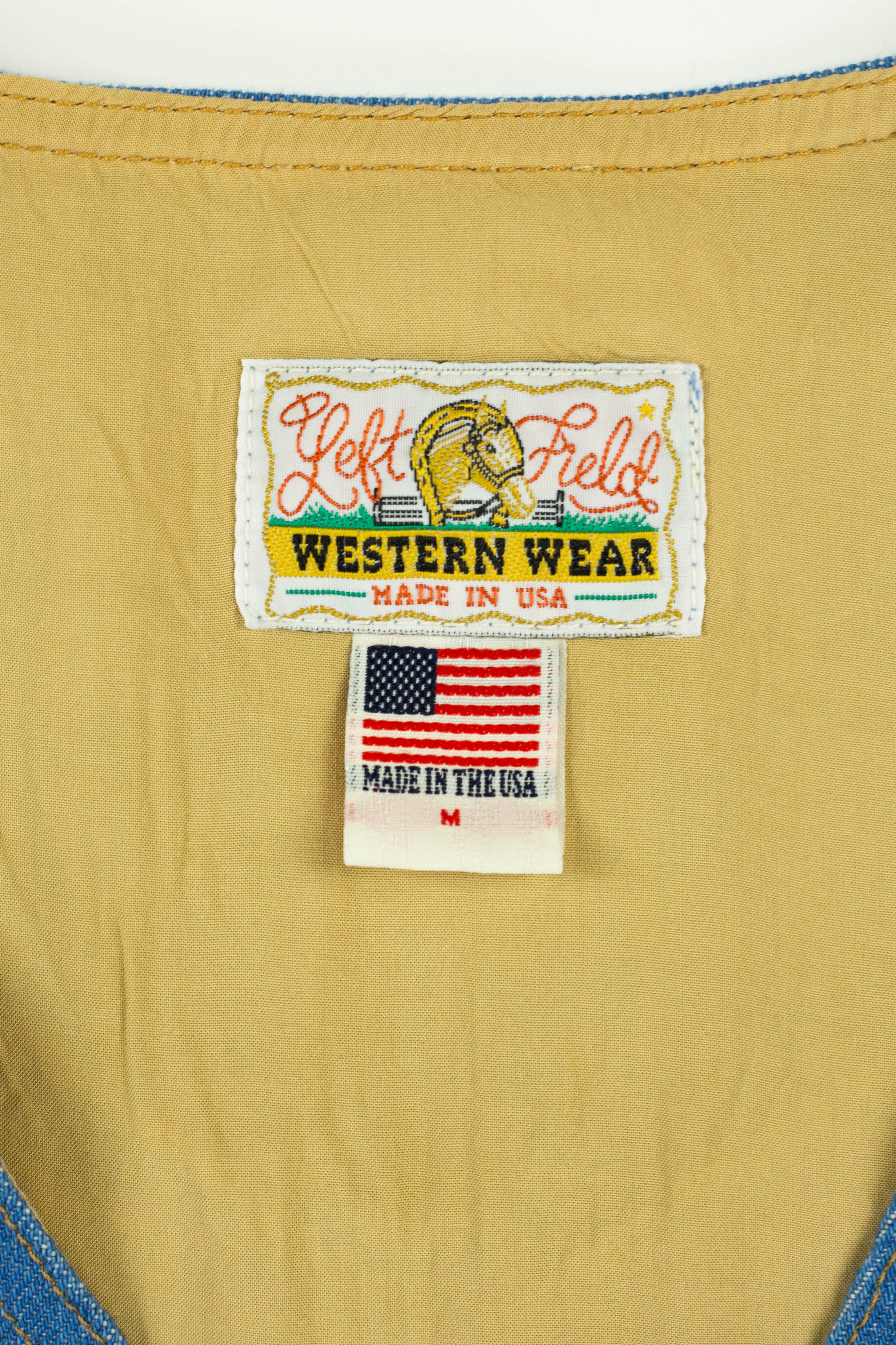 14 oz Mt Vernon Mills Rodeo Denim Western Vest - Image 6