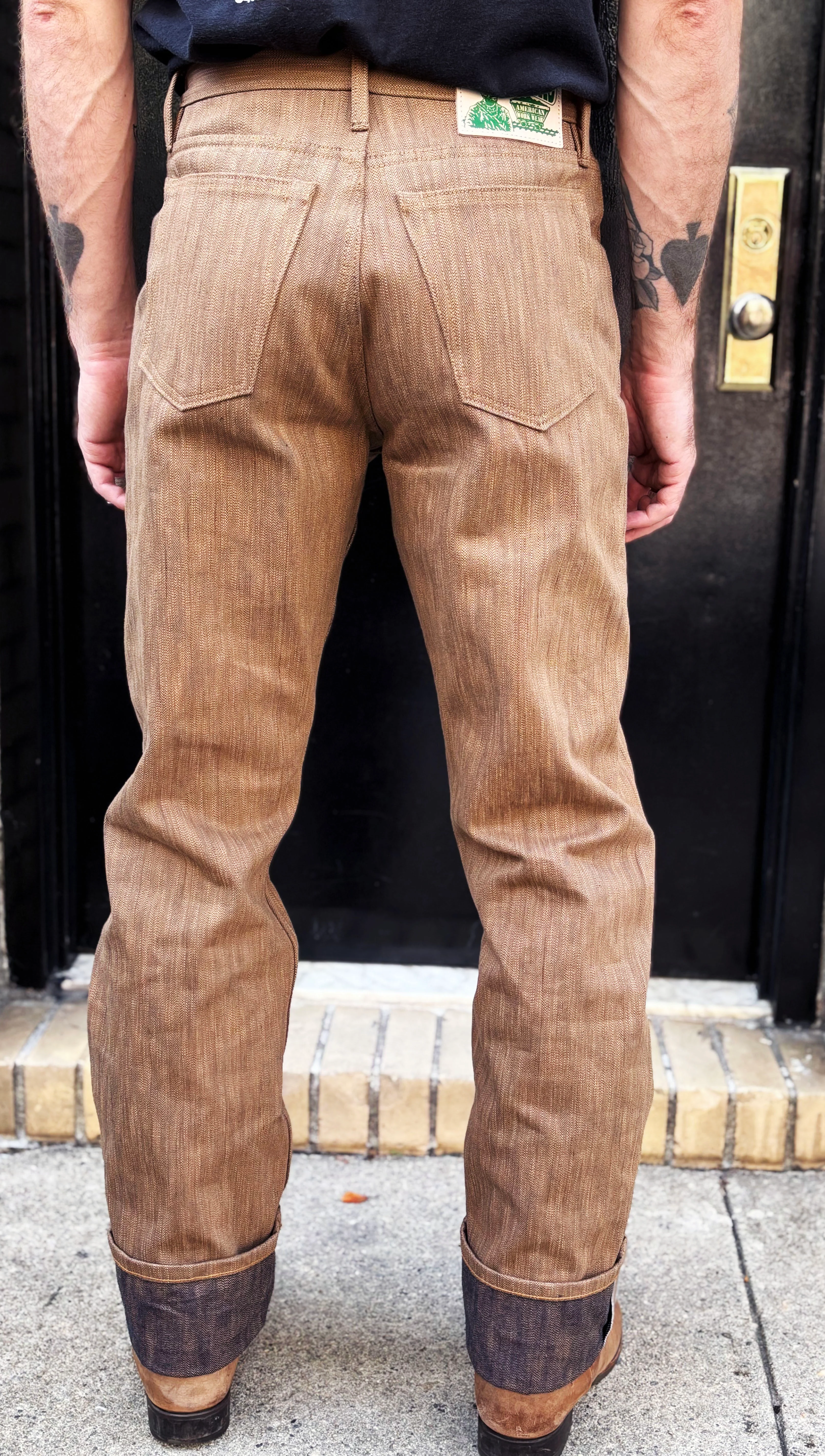 17 oz Kakishibu Awa Shoai denim from Tokushima Japan **check specs** - Image 16