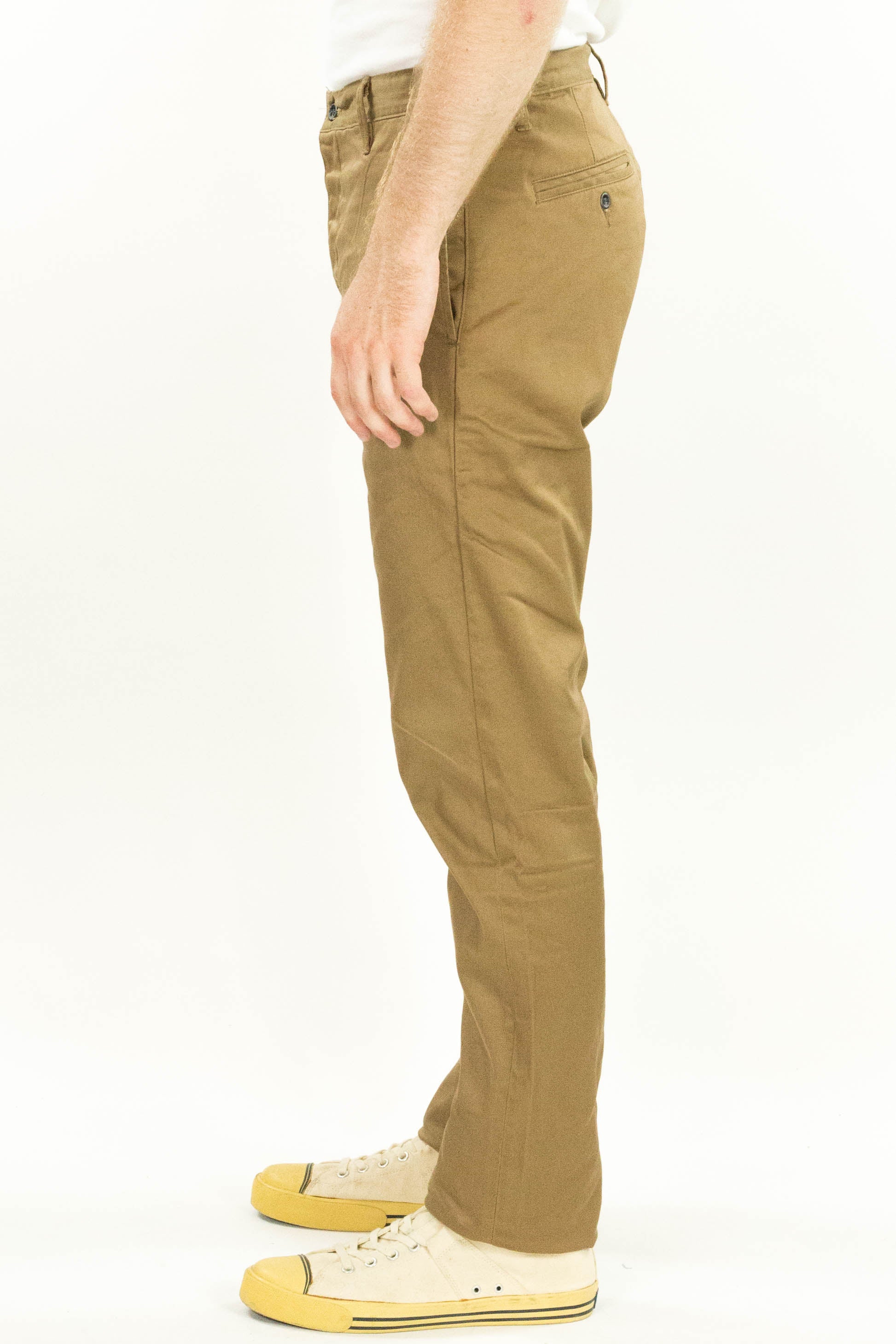 Coal Miner Dark Khaki 9 oz Japanese stretch sateen twill - Image 3