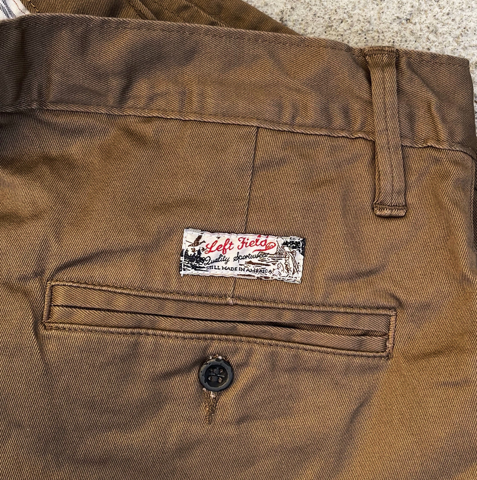 Coal Miner Dark Khaki 9 oz Japanese stretch sateen twill - Image 7