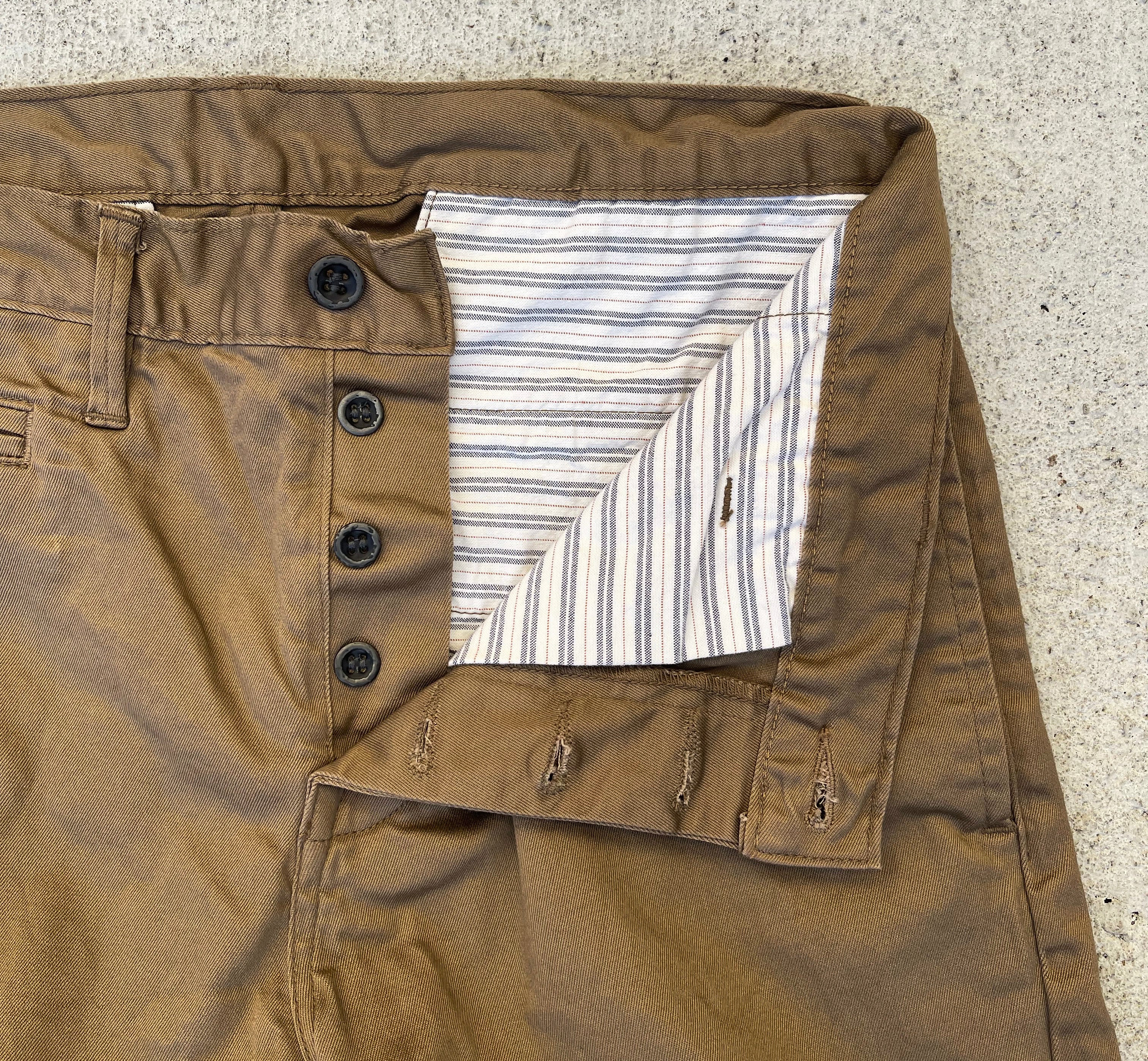 Coal Miner Dark Khaki 9 oz Japanese stretch sateen twill - Image 9