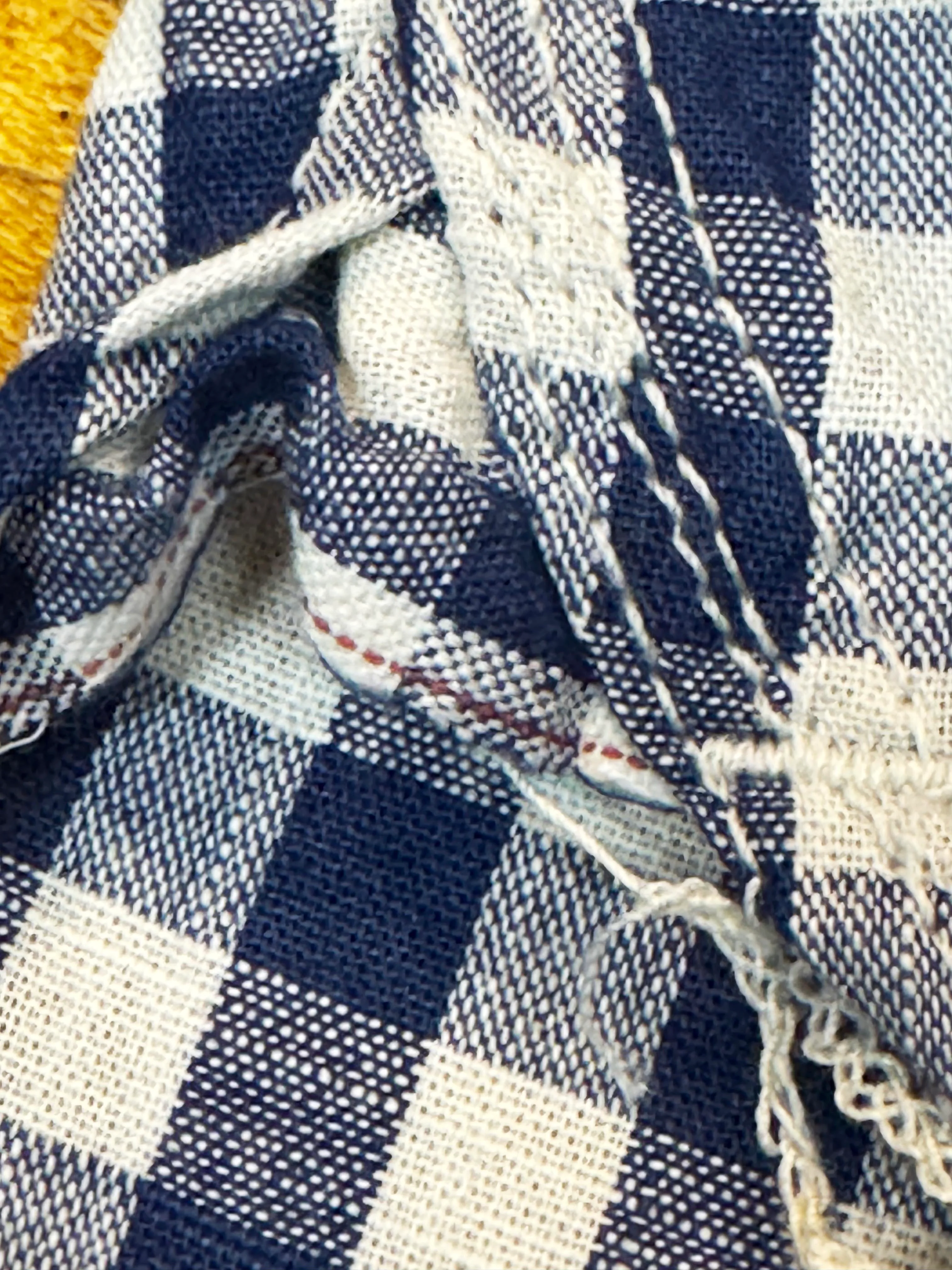 Japanese Selvedge Indigo check 100% Cotton work shirt - Image 5