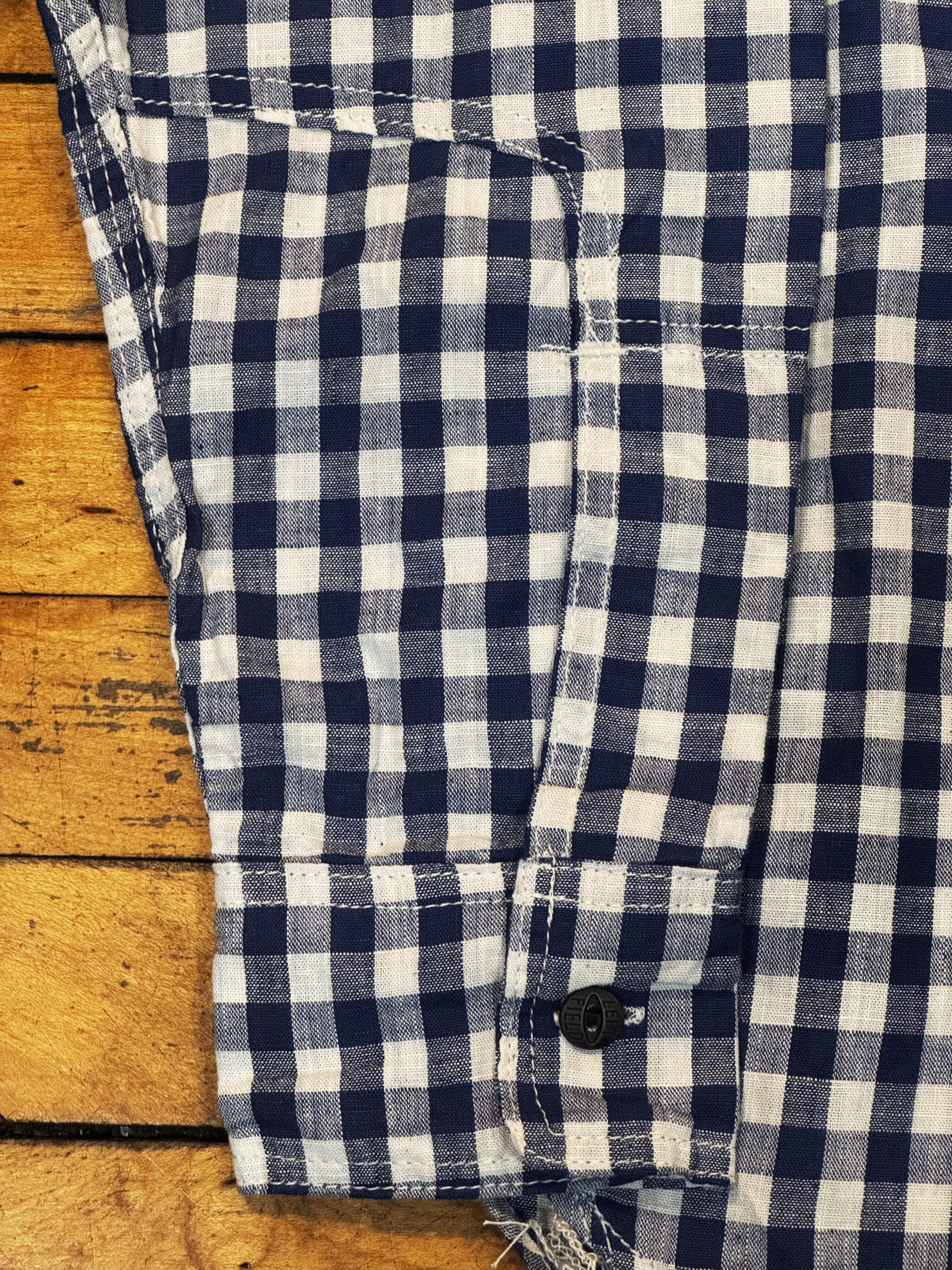 Japanese Selvedge Indigo check 100% Cotton work shirt - Image 7