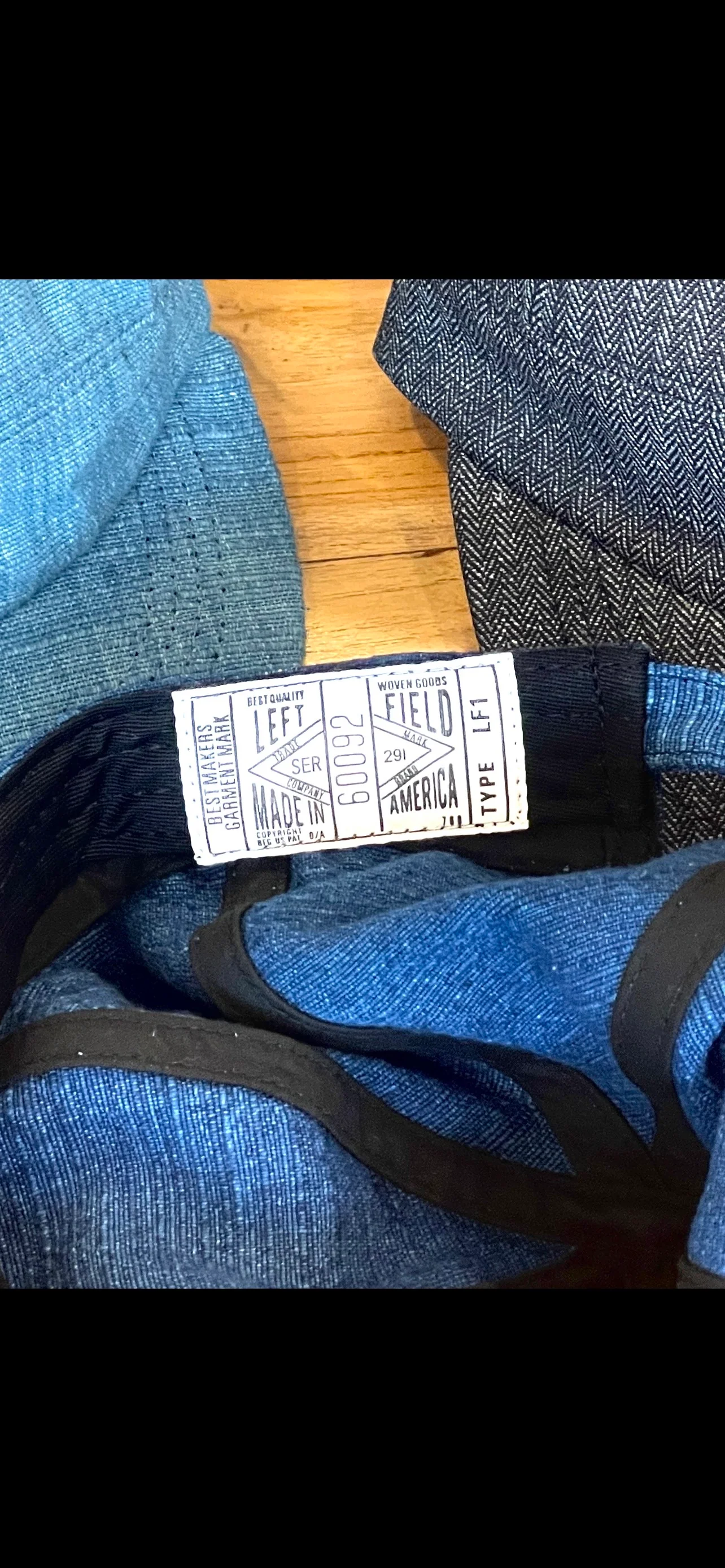 Dark Natural Indigo hand loomed Engineer cap - Image 9