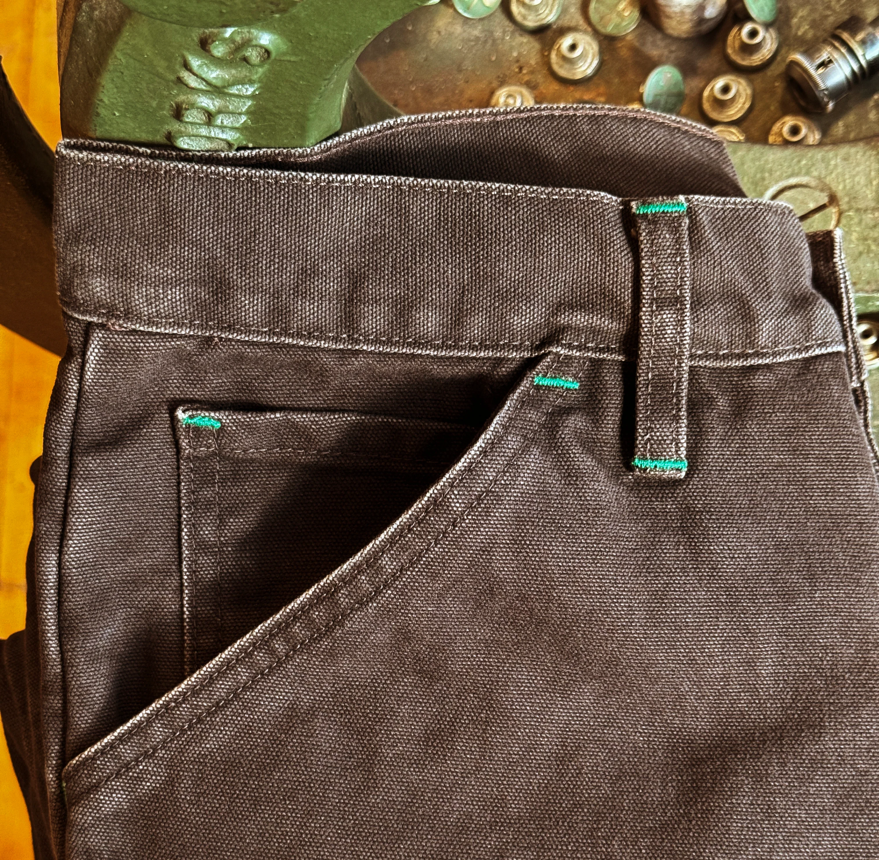 Vintage Wash Chocolate Duck  Mt Vernon 13 oz  Work Uniform Chino *size up one size running one inch smaller in the waist. - Image 6