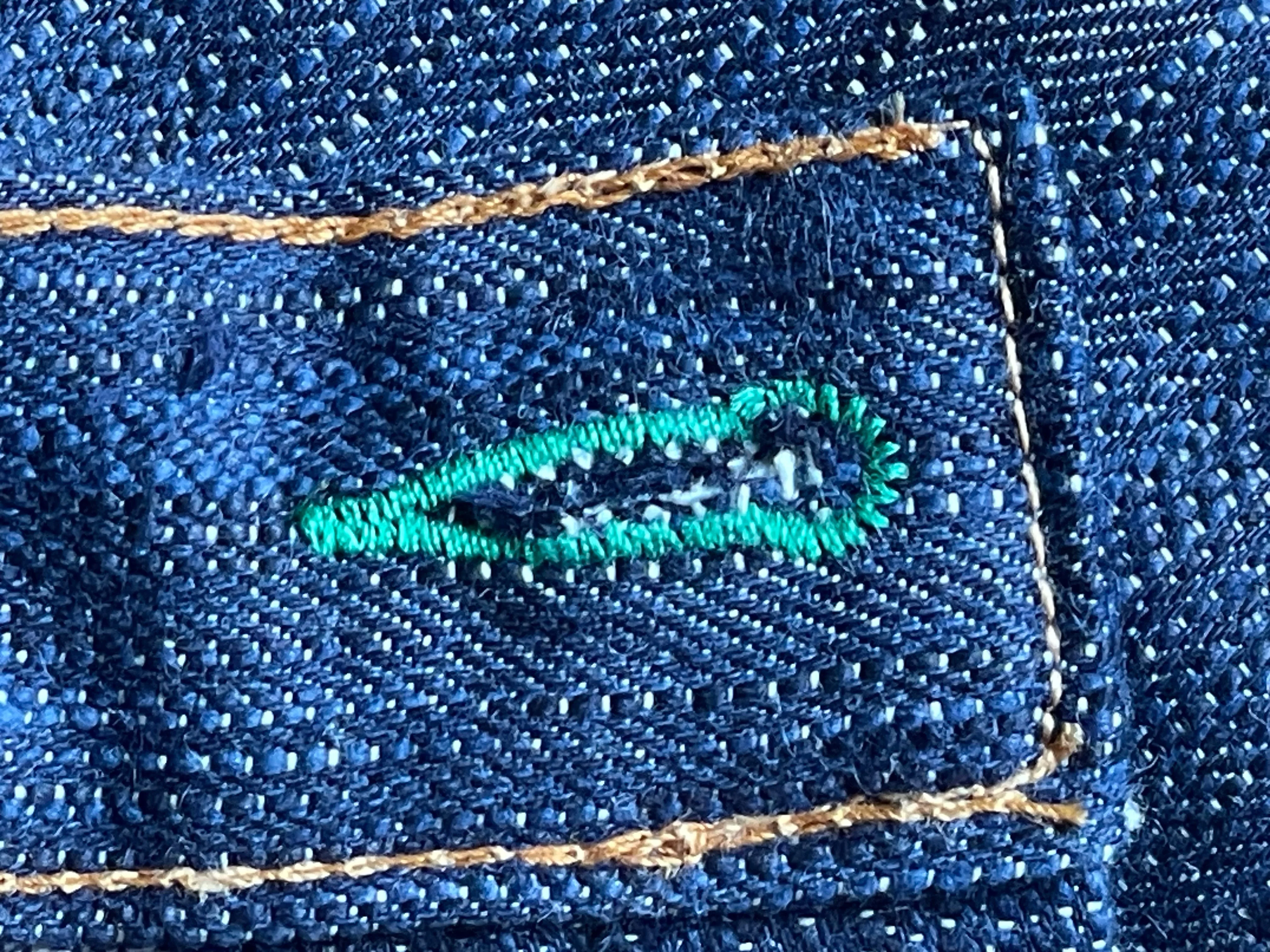 Greaser Tokushima Shoai Hank Dyed denim (Natural plant dyed Indigo) Size up 2 sizes! - Image 7