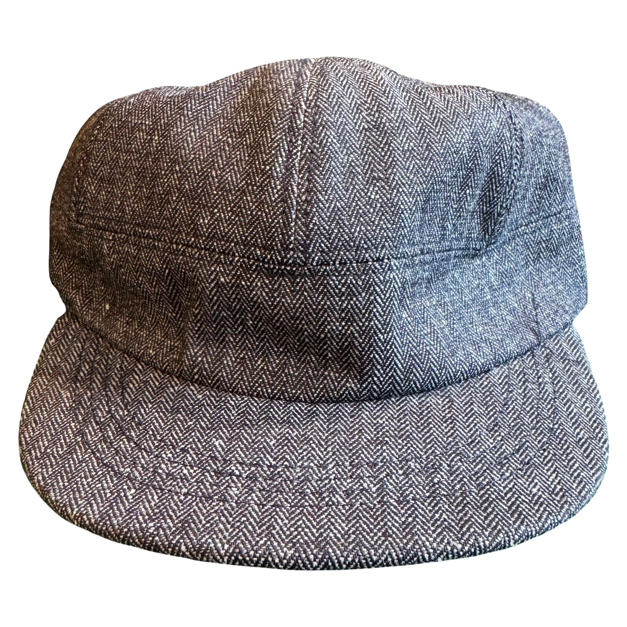 Indigo Herringbone Engineer cap