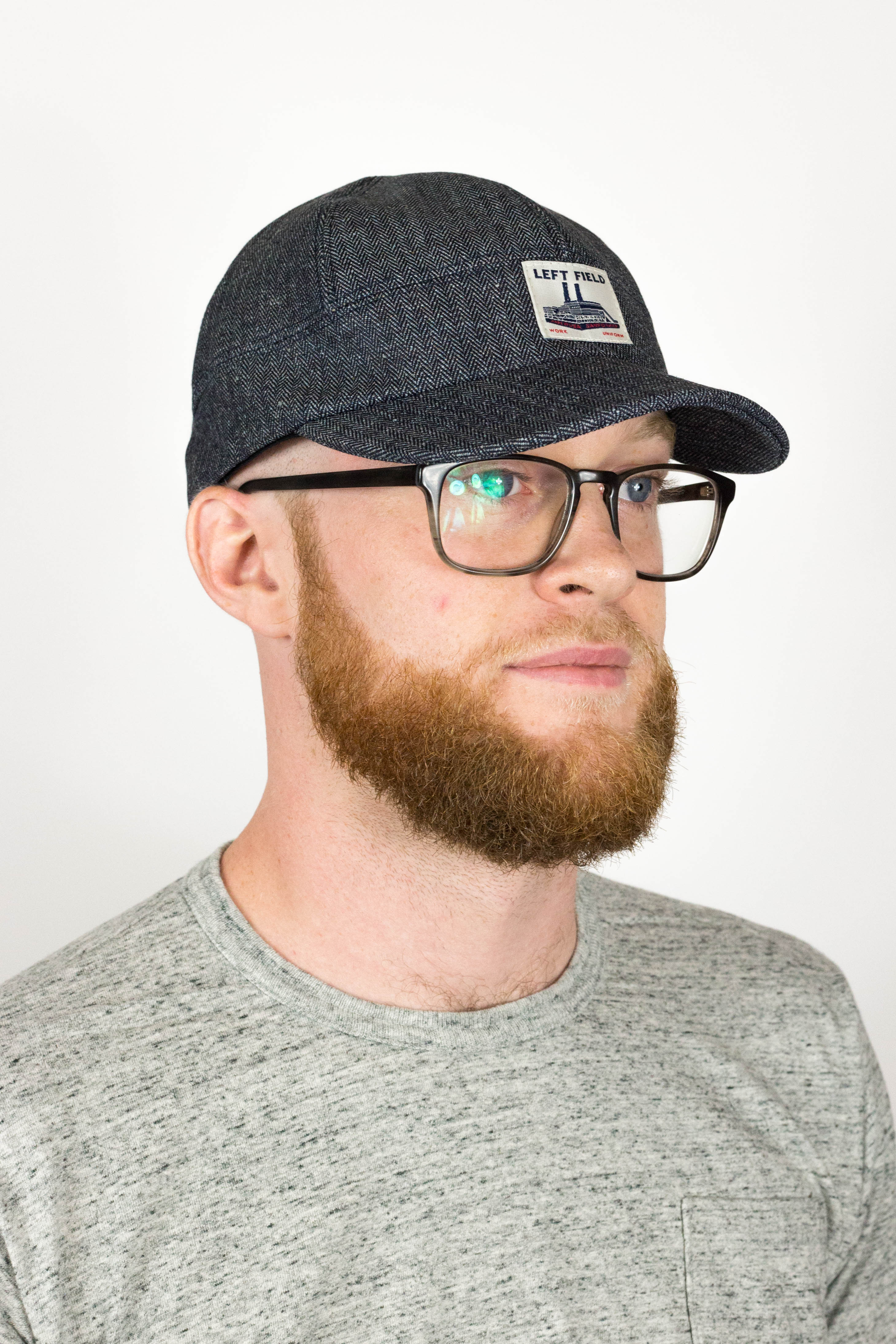 Indigo Herringbone Engineer cap - Image 4