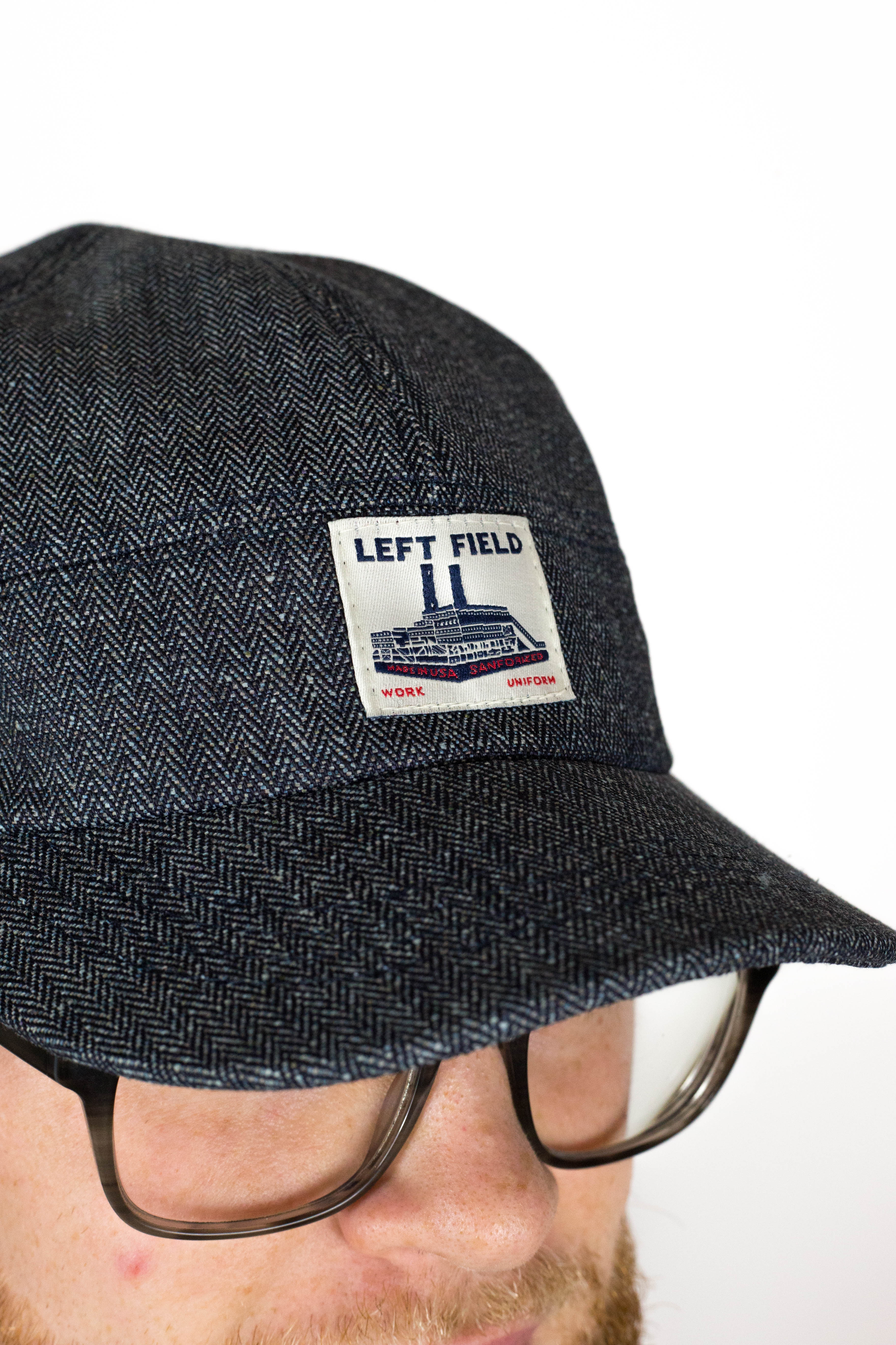 Indigo Herringbone Engineer cap - Image 5