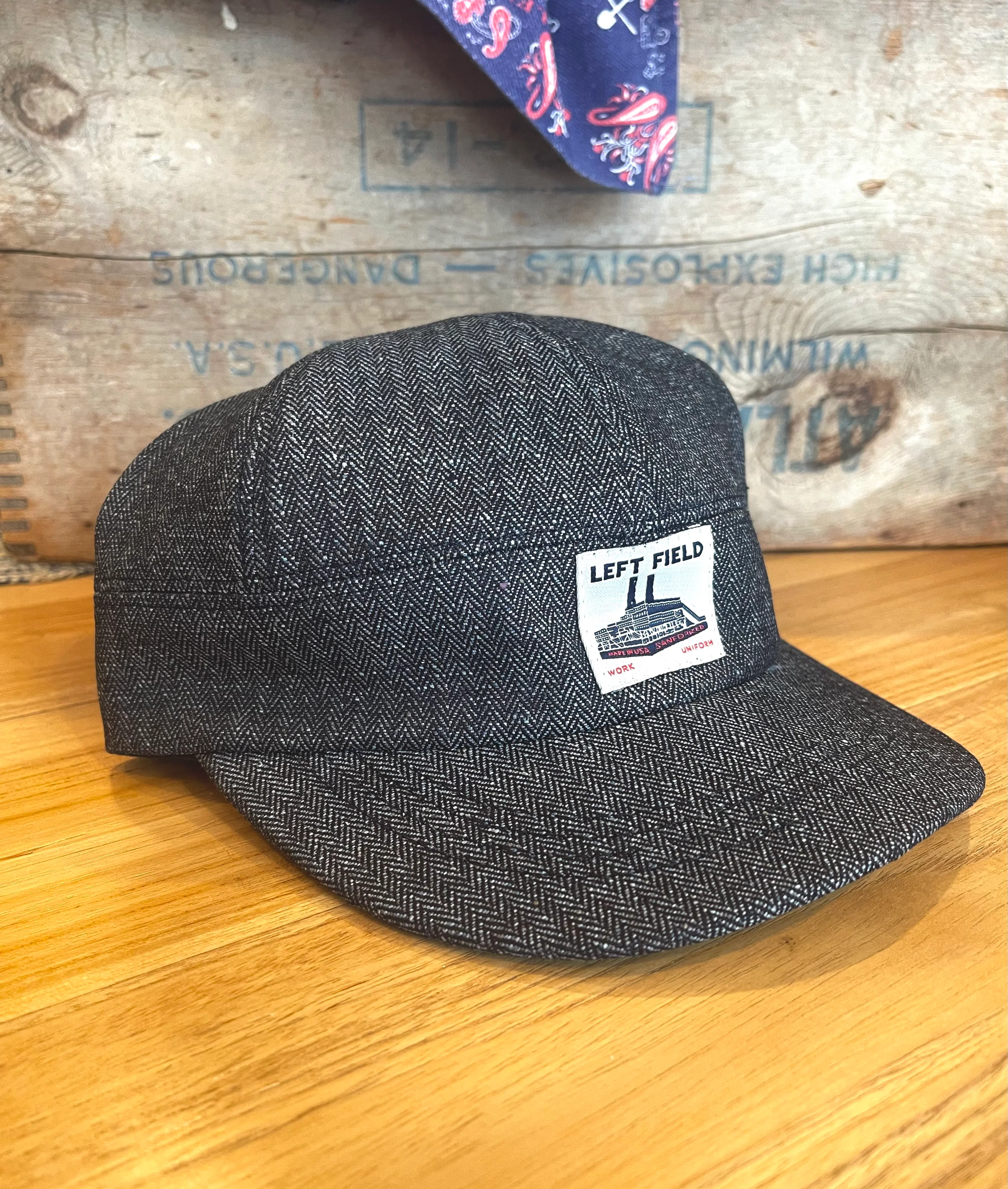 Indigo Herringbone Engineer cap - Image 8