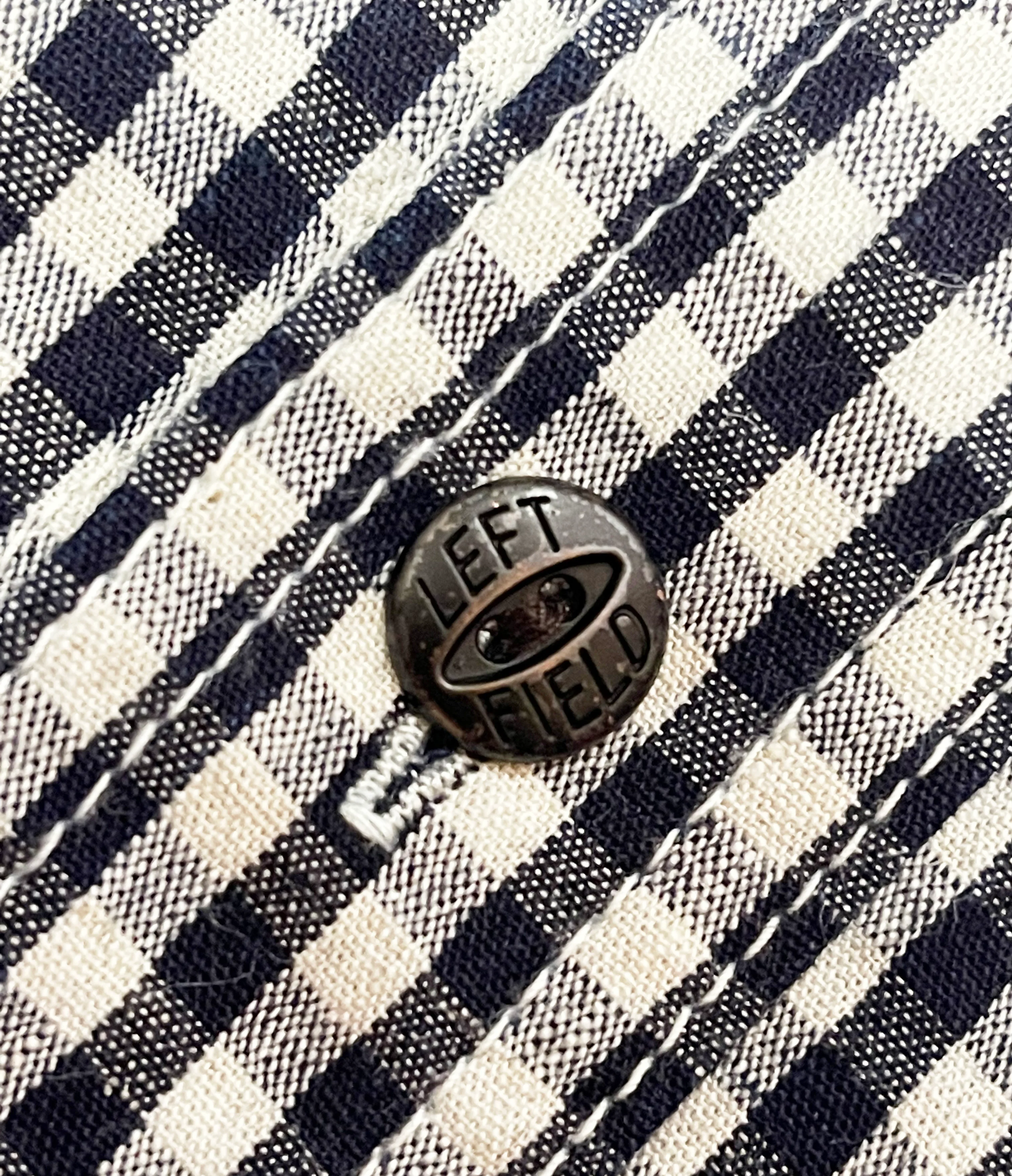 Nihon Menpu linen/cotton selvedge Indigo gingham Dust Bowl Workshirt - Image 8