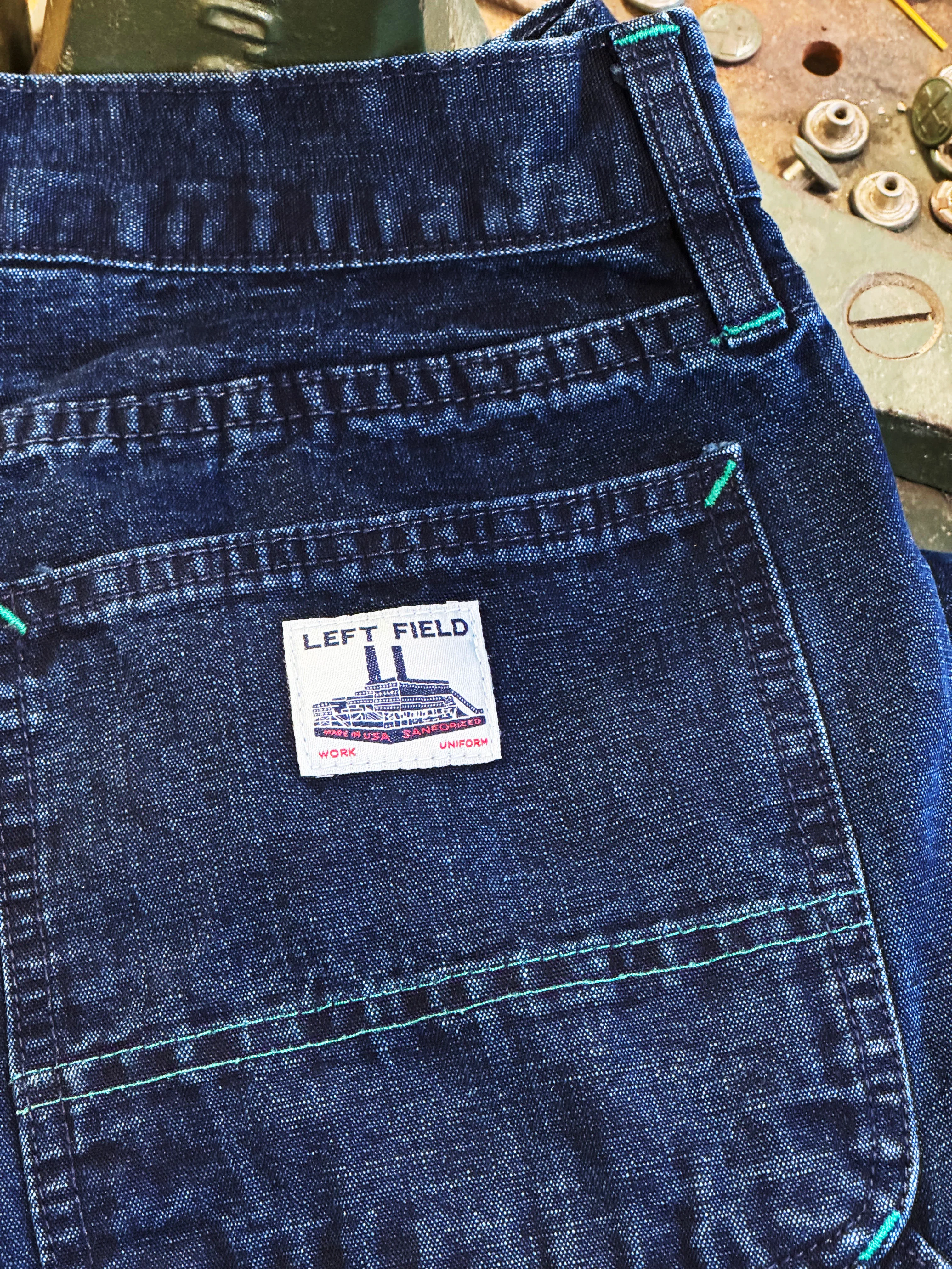 Japanese Indigo Selvedge Duck Double Knee Work Uniform jeans - Image 5