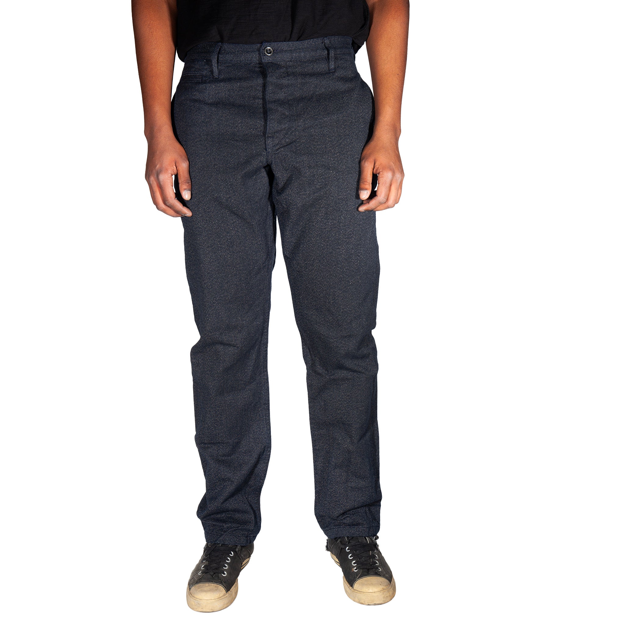 Japanese Salt and Pepper twill wide leg single pleat 40's work trouser - Image 9