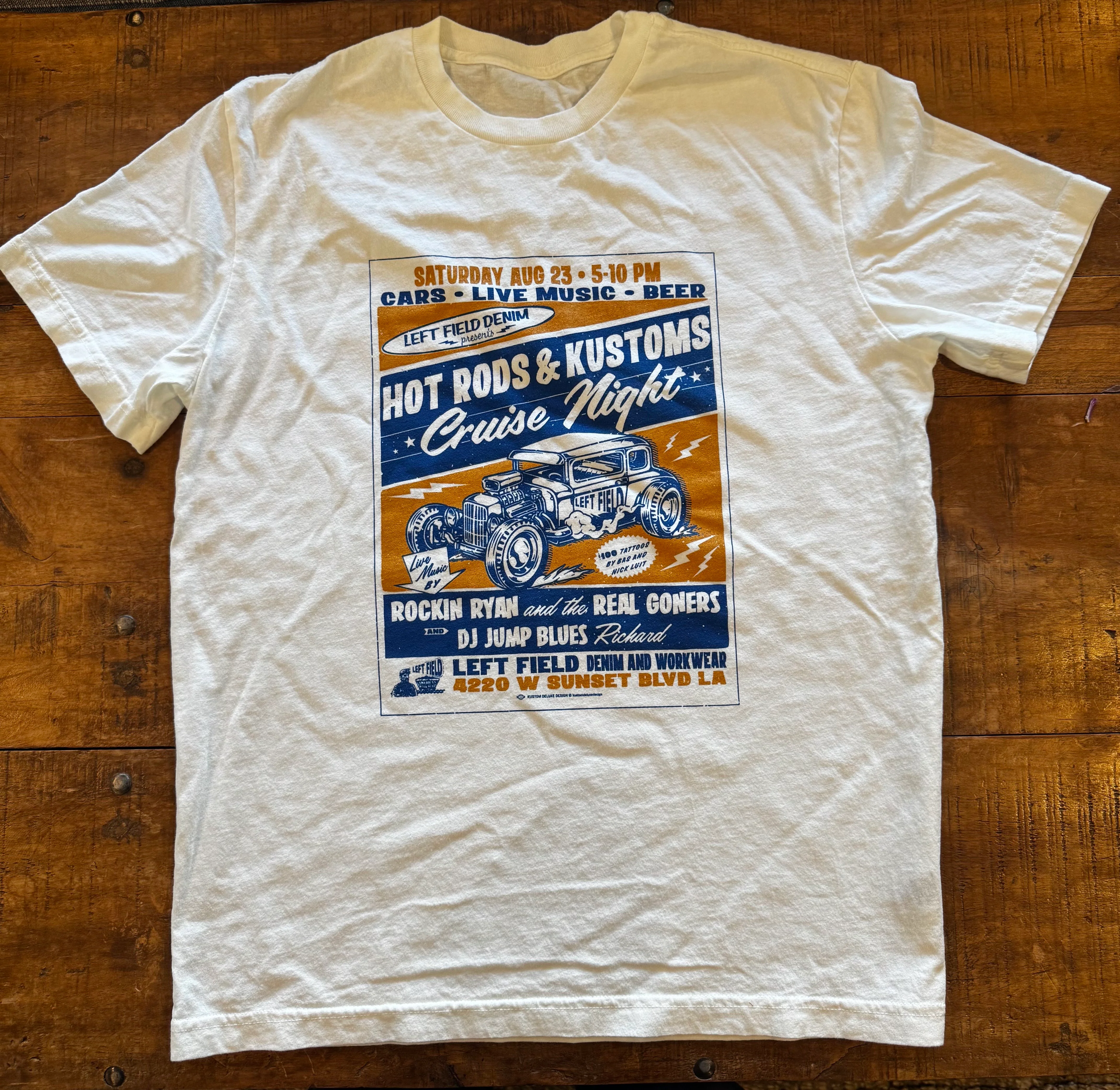 Left Field Hot Rod & Kustoms Cruise Night Tee