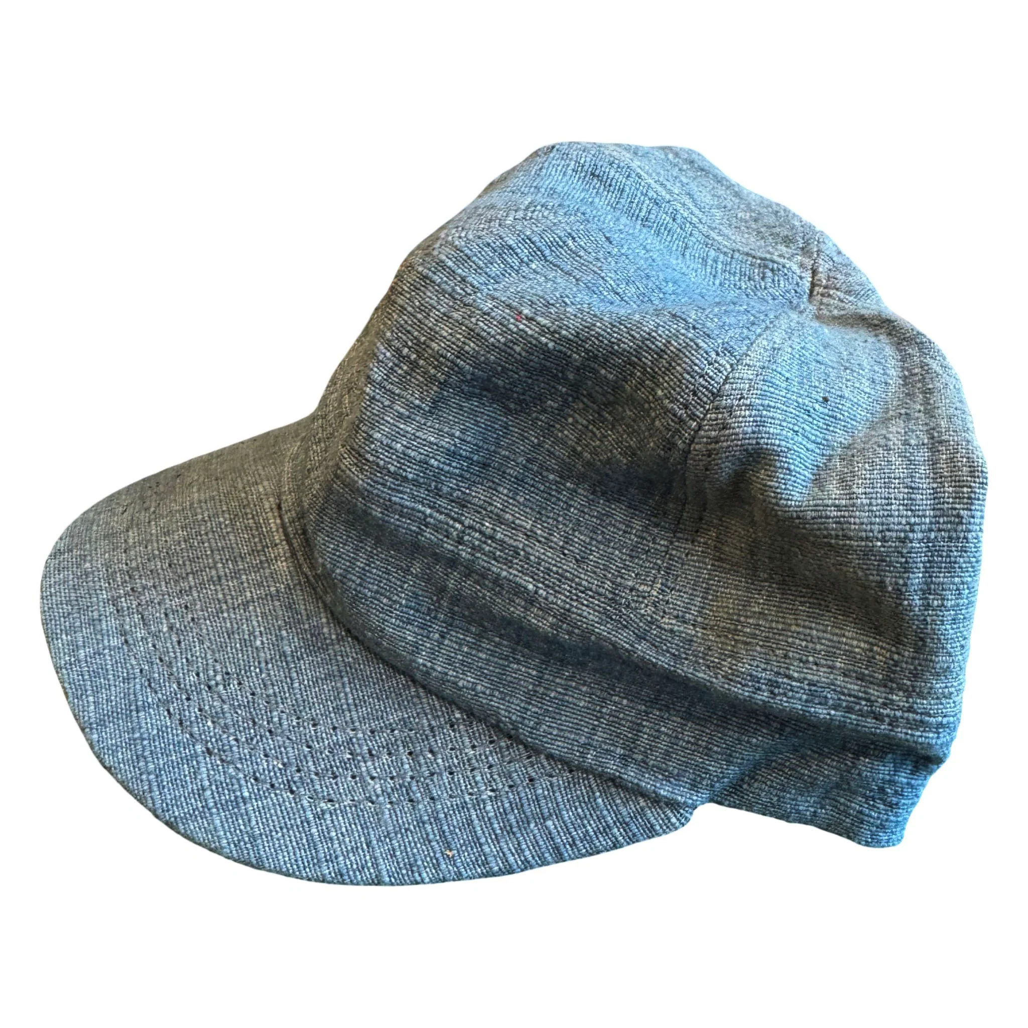 Natural Indigo hand loomed Engineer cap - Image 2