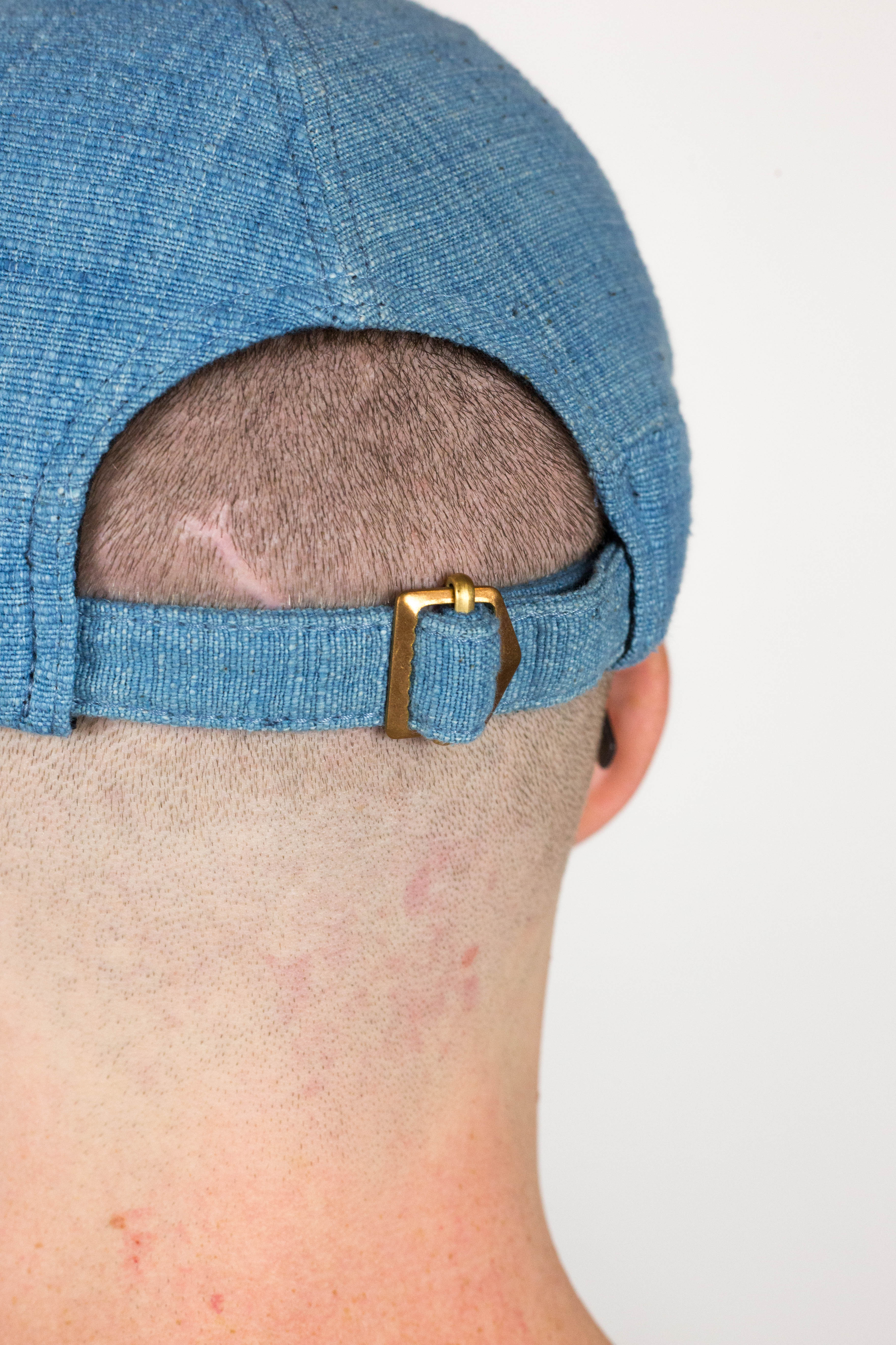 Natural Indigo hand loomed Engineer cap - Image 6