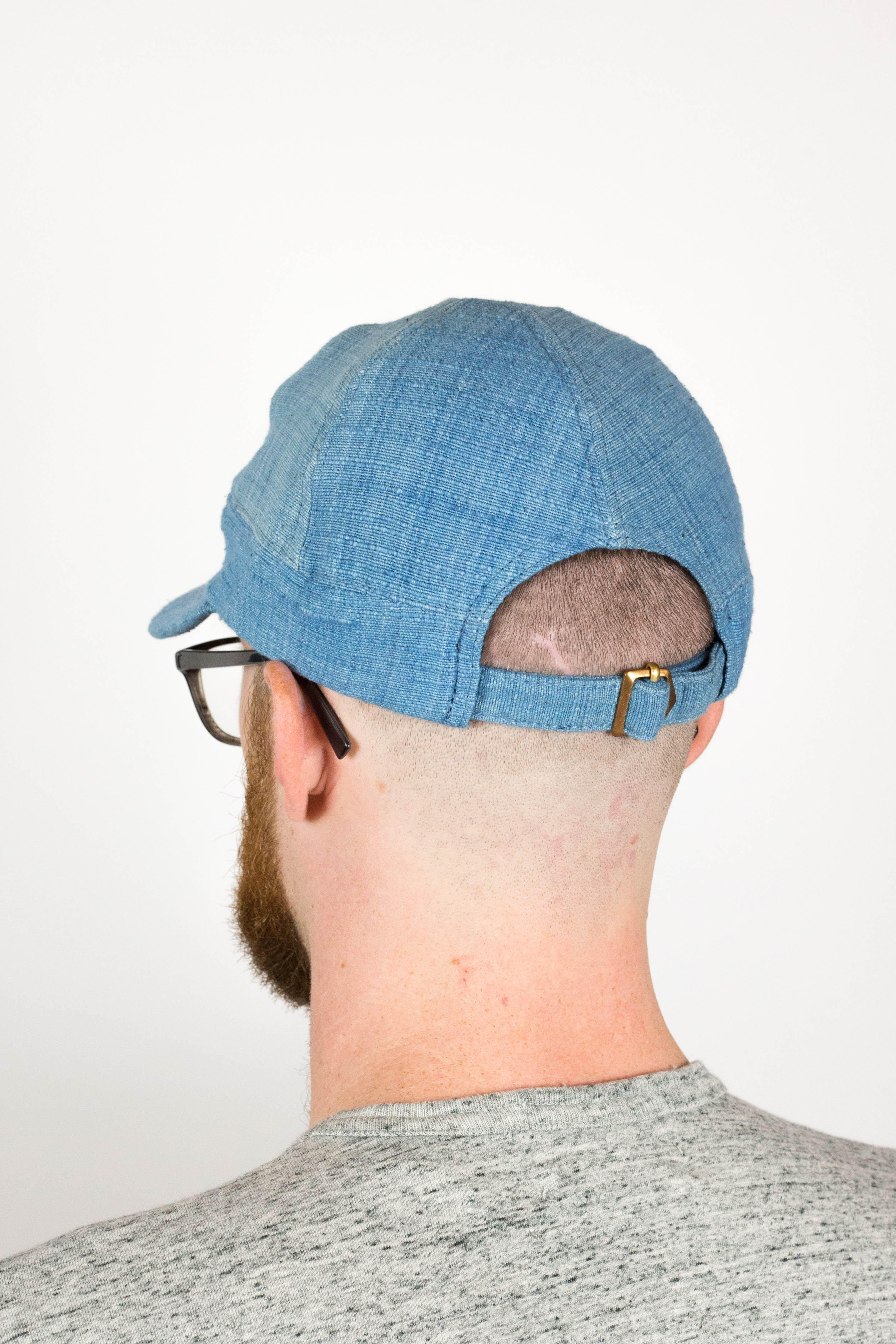 Natural Indigo hand loomed Engineer cap - Image 8