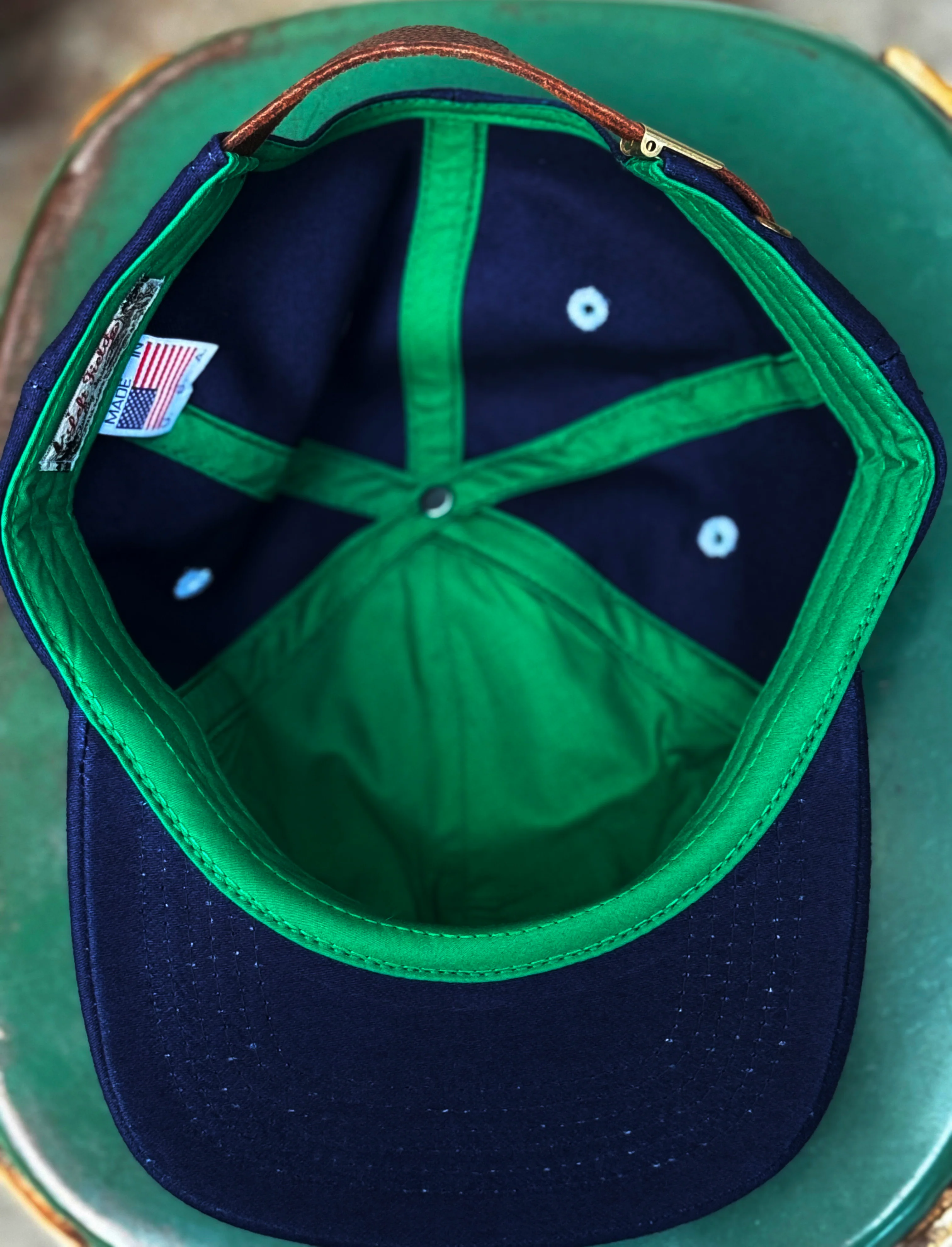 NY Japanese indigo moleskin Baseball cap made in NYC - Image 5