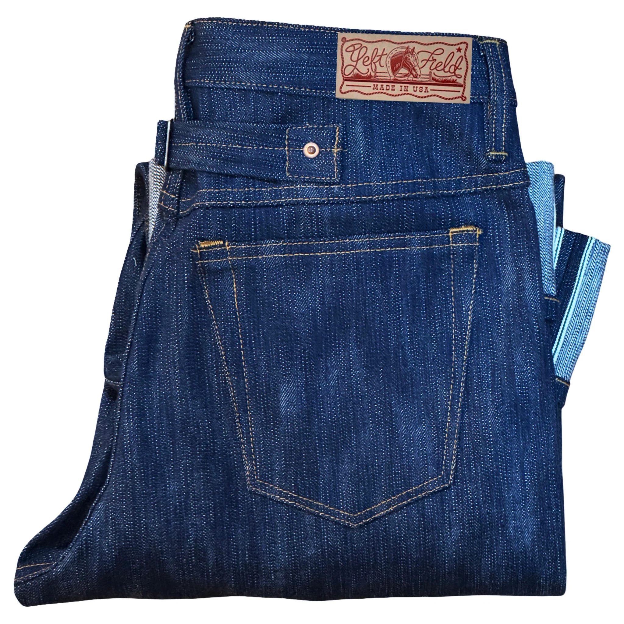 Buckle Back Tokushima Shoai Hank Dyed denim (Natural plant dyed Indigo) in store now! - Image 2