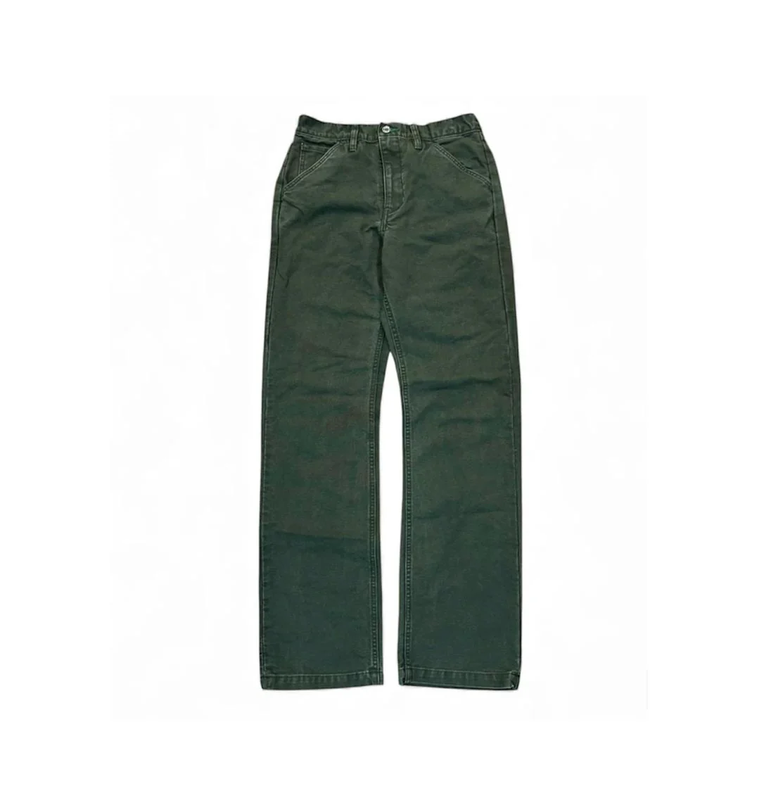 ** Restock ** Vintage Wash Olive Duck  Mt Vernon 13 oz  Work Uniform Chino Wider Fit
