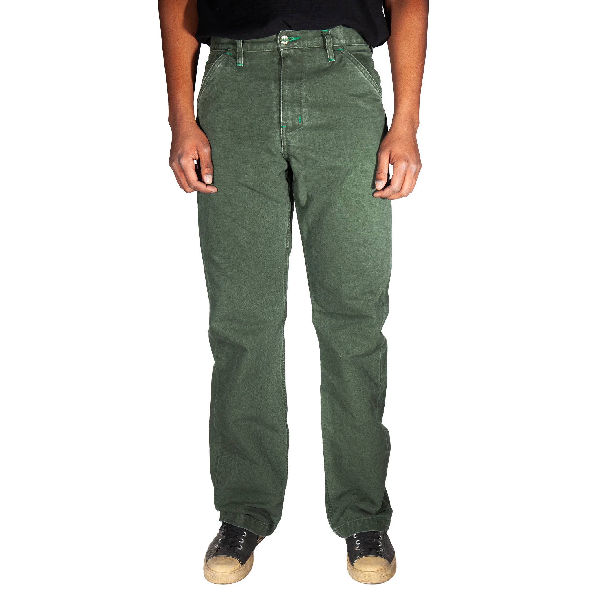 ** Restock ** Vintage Wash Olive Duck  Mt Vernon 13 oz  Work Uniform Chino Wider Fit - Image 10