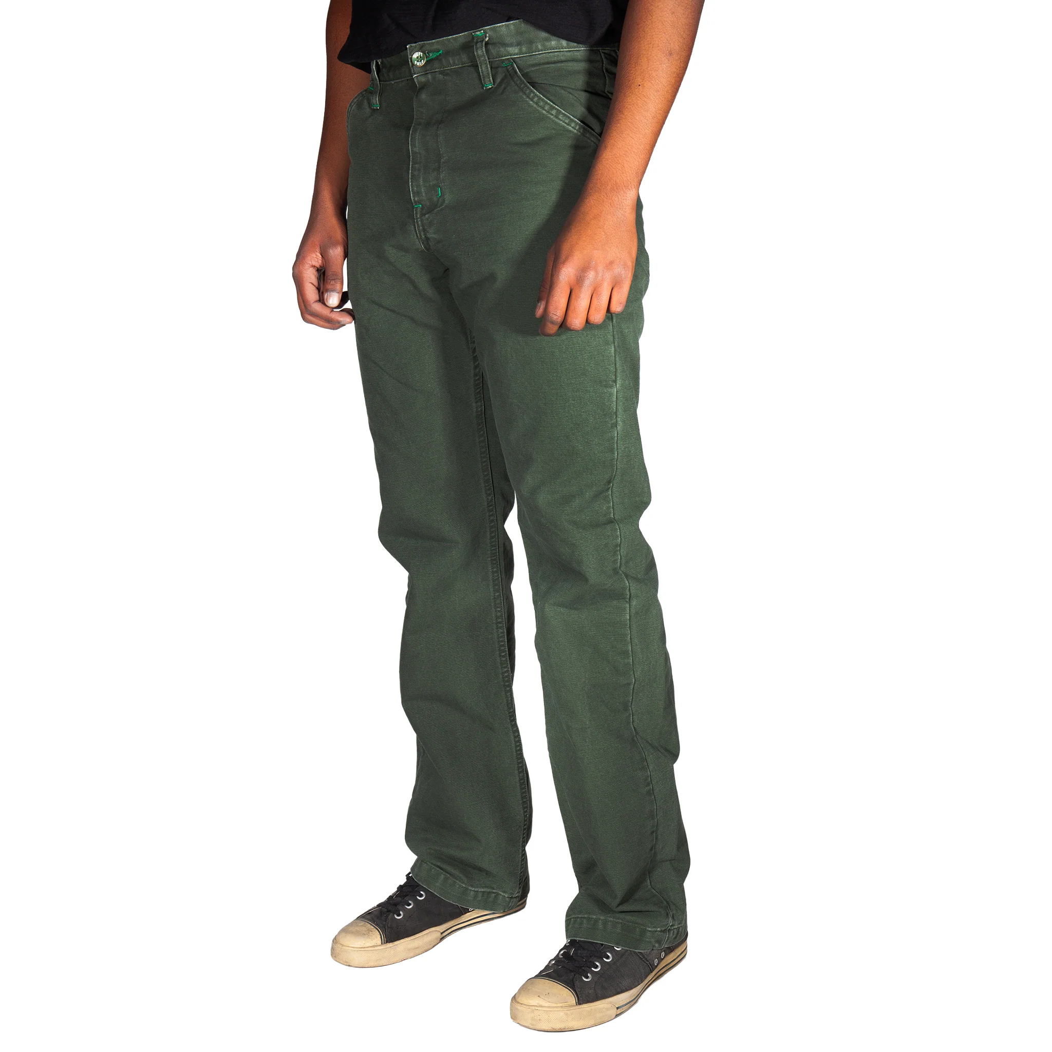 ** Restock ** Vintage Wash Olive Duck  Mt Vernon 13 oz  Work Uniform Chino Wider Fit - Image 13