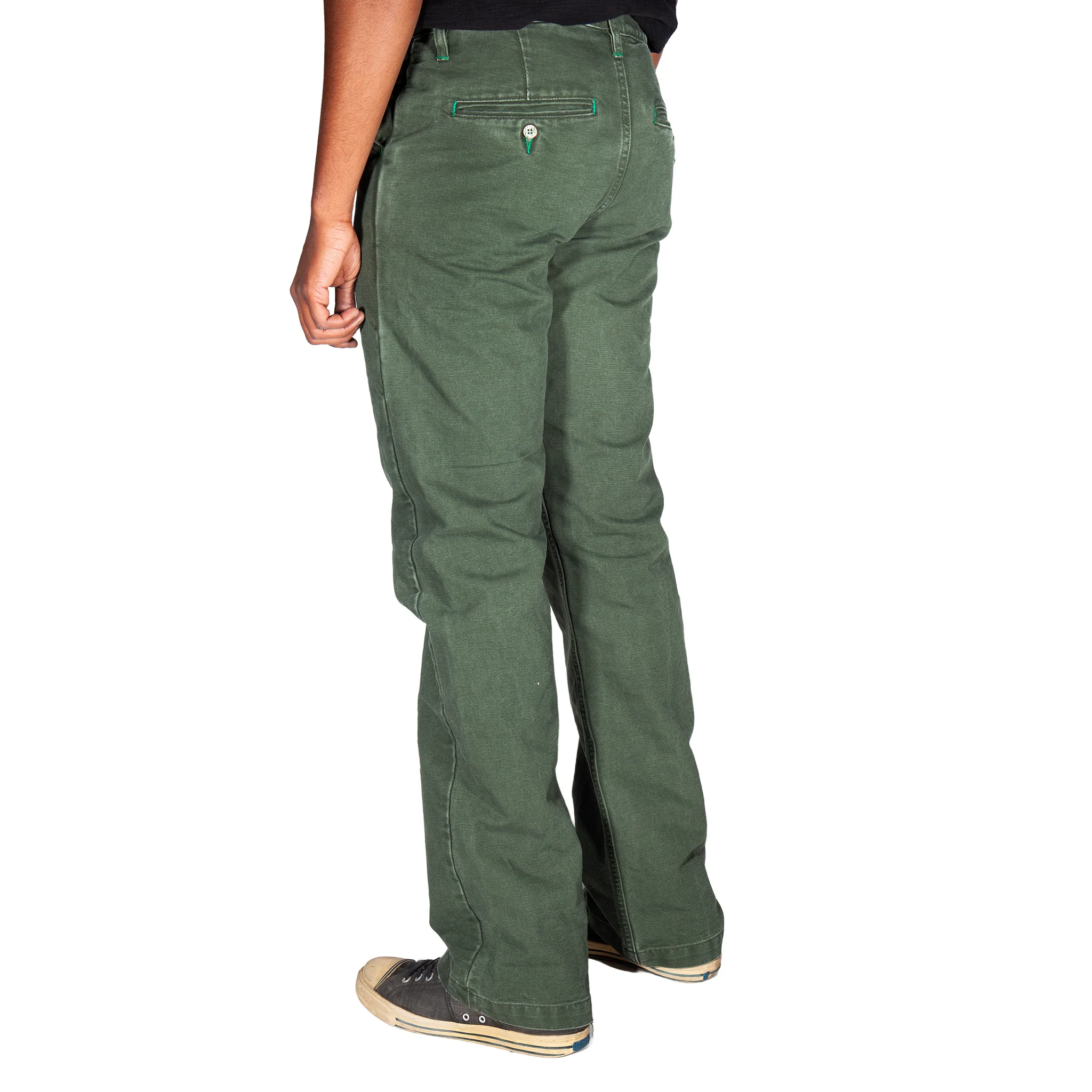 ** Restock ** Vintage Wash Olive Duck  Mt Vernon 13 oz  Work Uniform Chino Wider Fit - Image 14