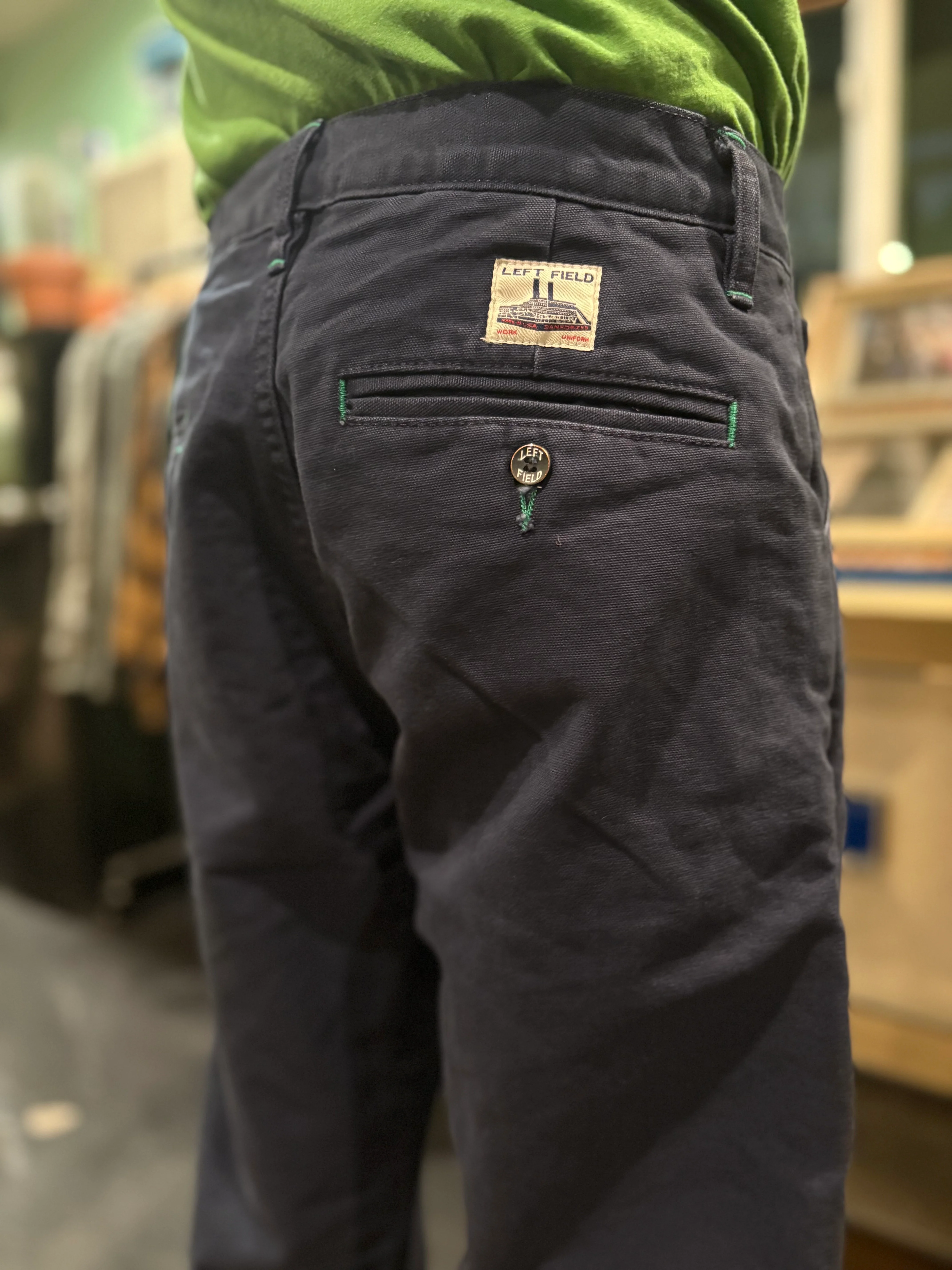 ** Restock ** Vintage Wash Olive Duck  Mt Vernon 13 oz  Work Uniform Chino Wider Fit - Image 9