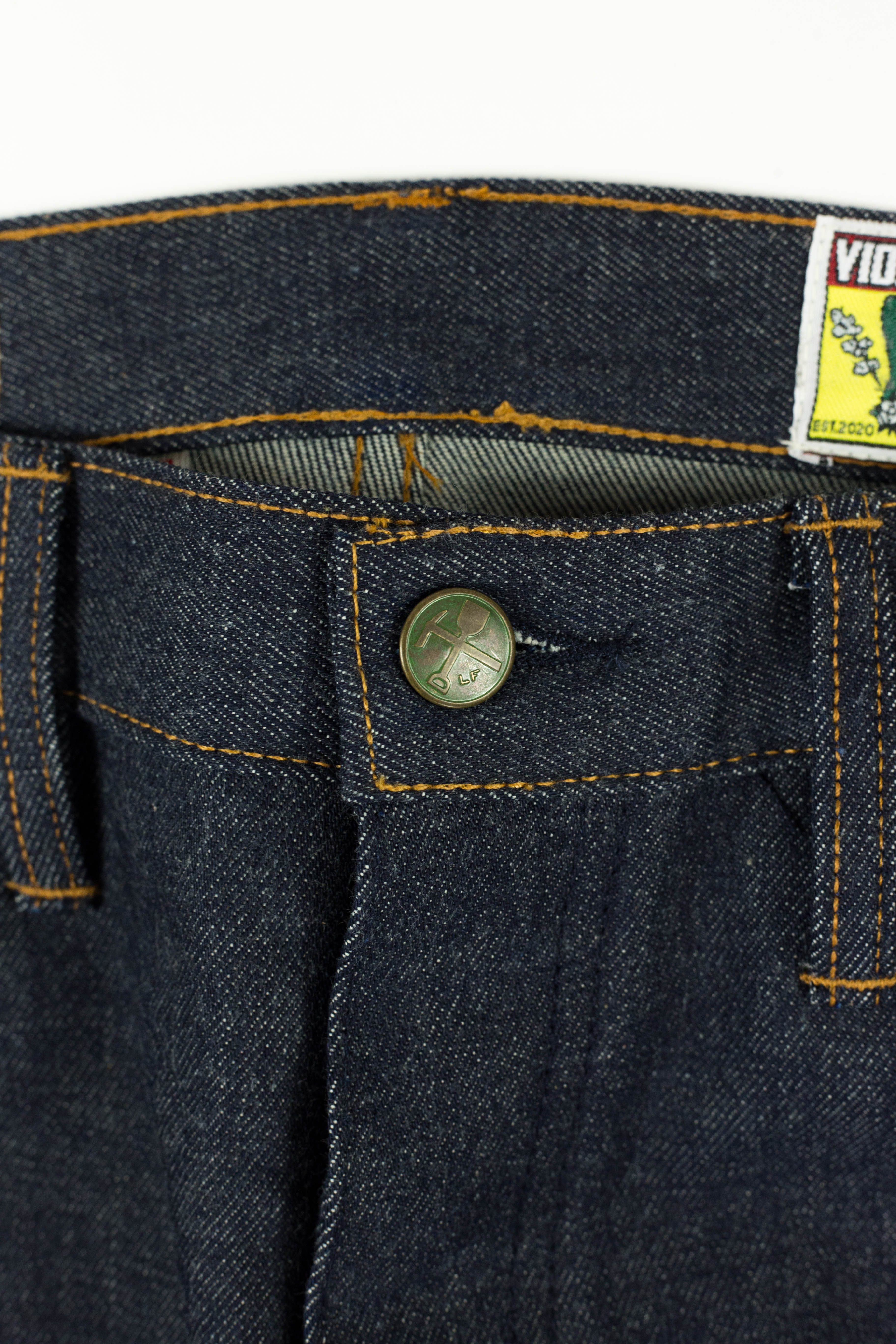 Smokestacks Vidalia Mills 14 oz Indigo Selvedge (last of the dark blue indigo run) - Image 12