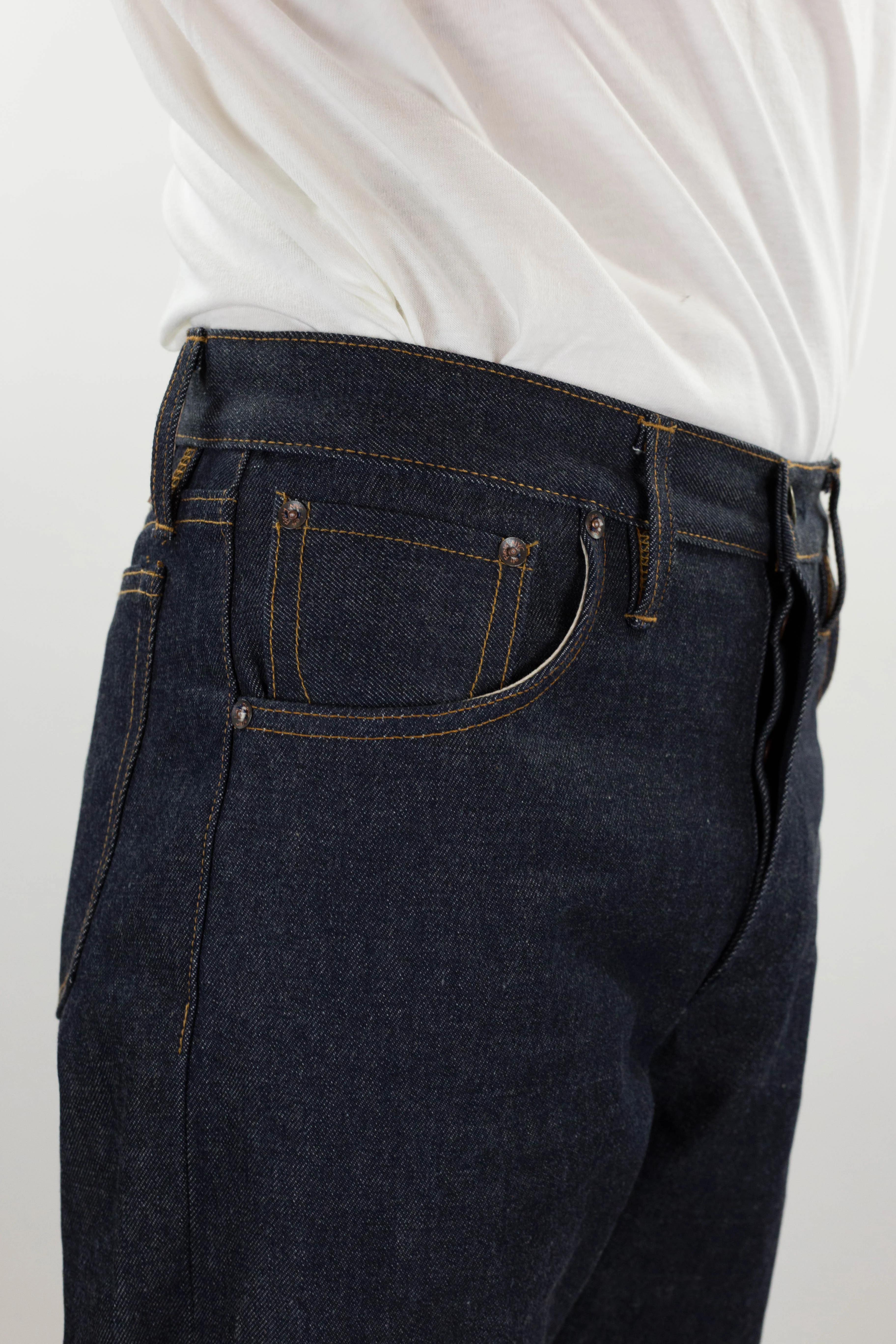 Smokestacks Vidalia Mills 14 oz Indigo Selvedge (last of the dark blue indigo run) - Image 8