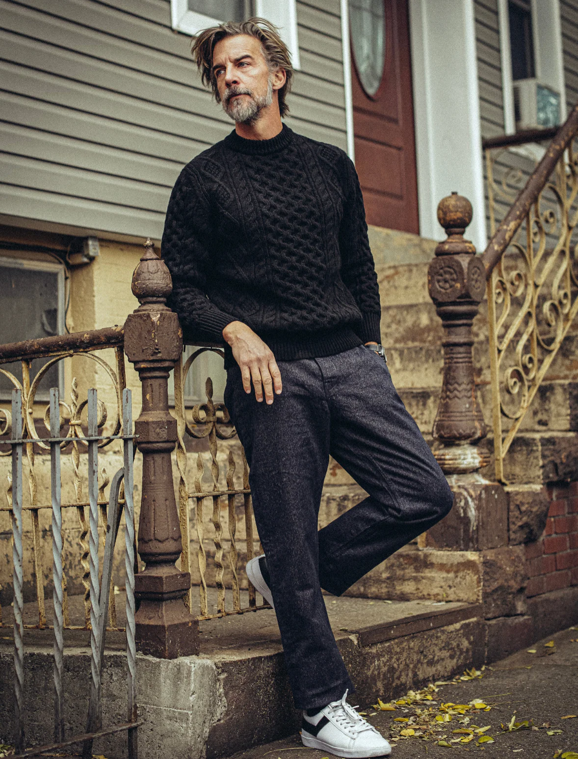 Steve McQueen Black Donegal Irish Wool Sweater - Image 5