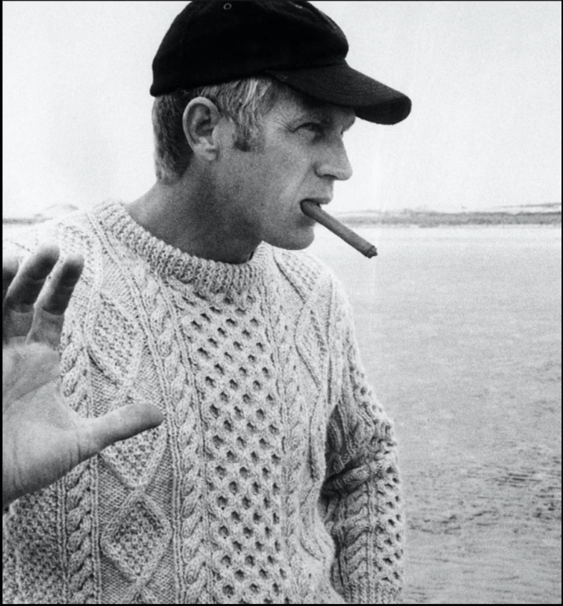 Steve McQueen Black Donegal Irish Wool Sweater - Image 7