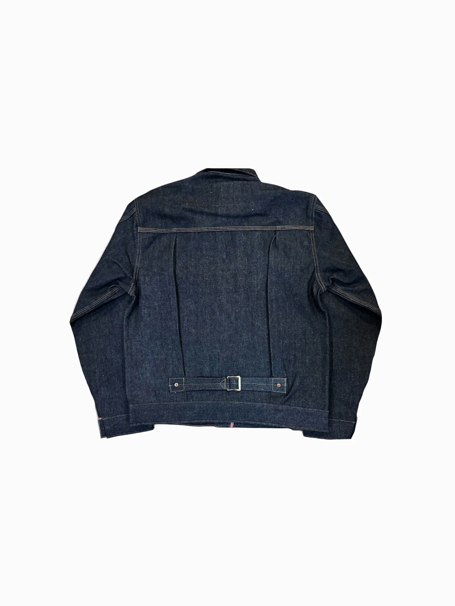 Vidalia Mills Deadstock 14oz Selvedge Indigo Muleskinner Buckle Back Denim Jacket - Image 2