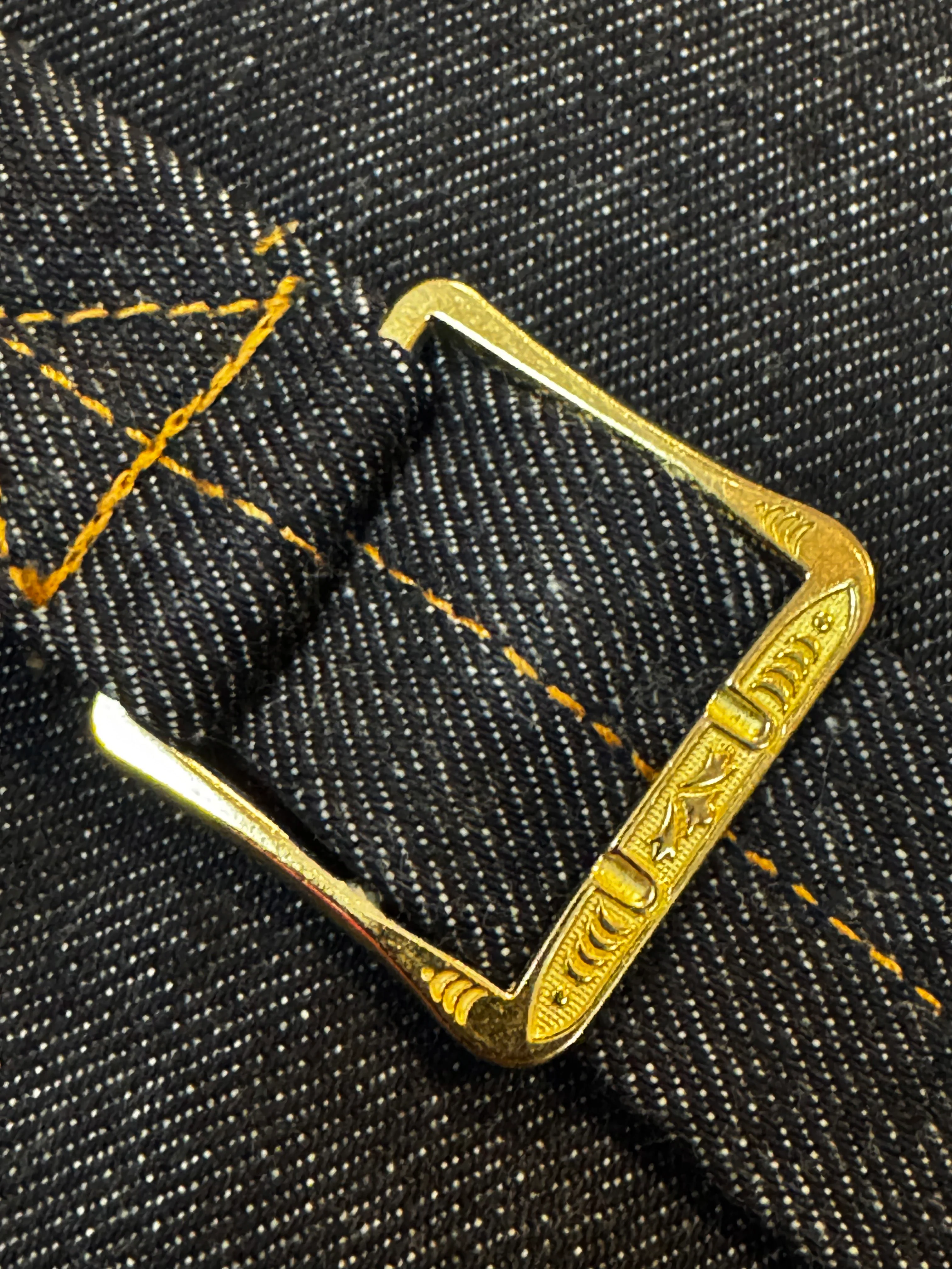 Vidalia Mills Deadstock 14oz Selvedge Indigo Muleskinner Buckle Back Denim Jacket - Image 7