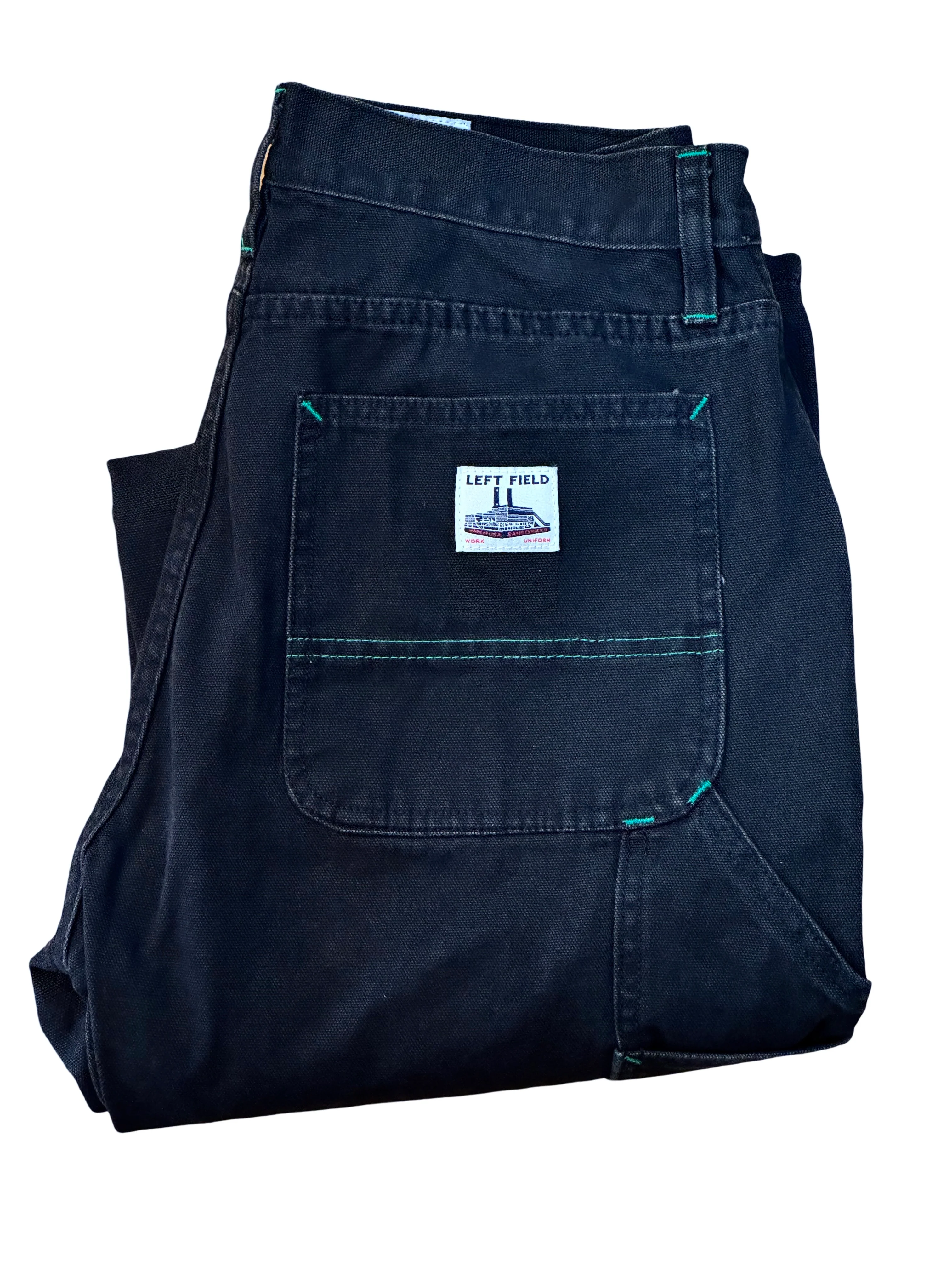 Vintage Washed Black Mt Vernon Duck Double Knee Work Uniform - Image 3