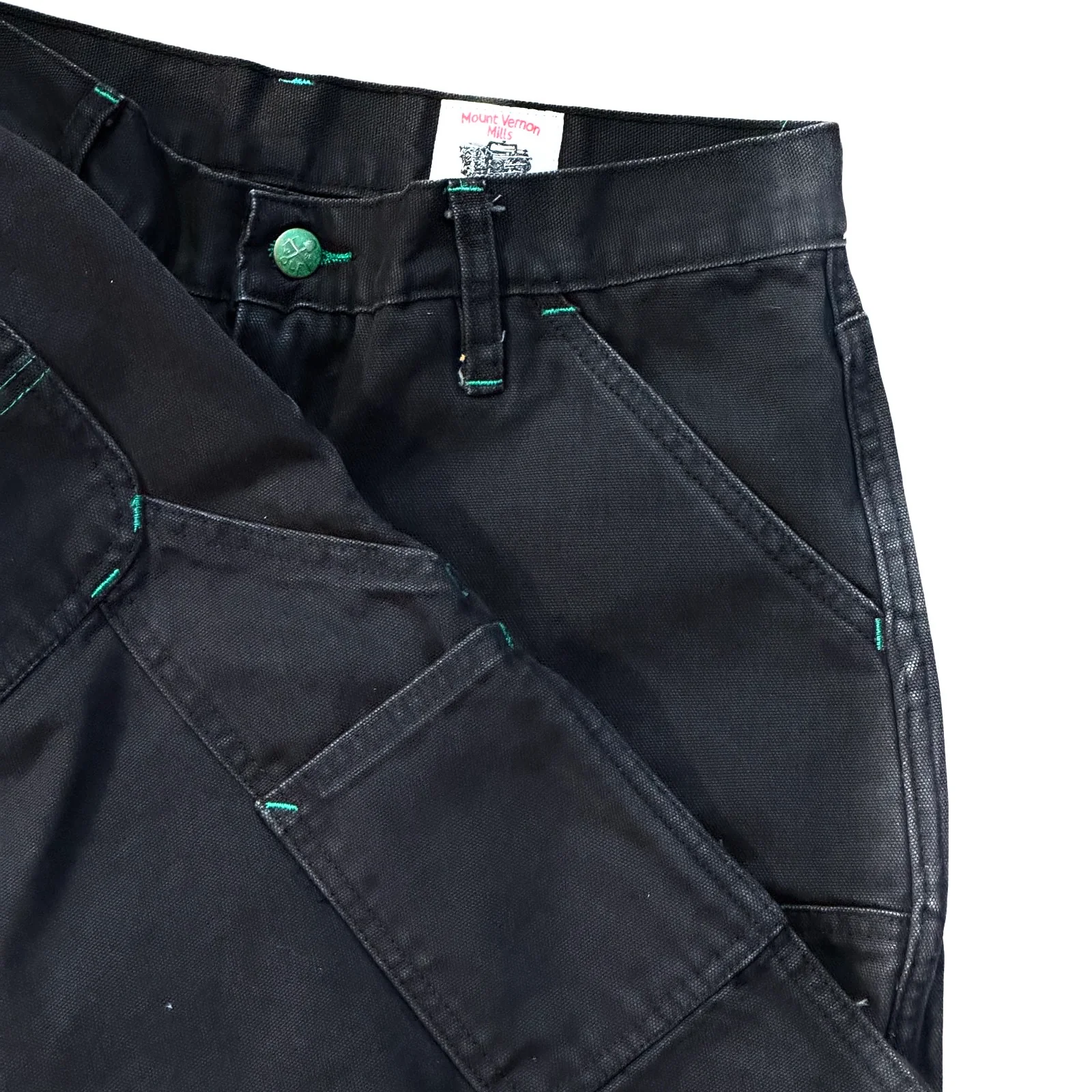 Vintage Washed Black Mt Vernon Duck Double Knee Work Uniform - Image 4