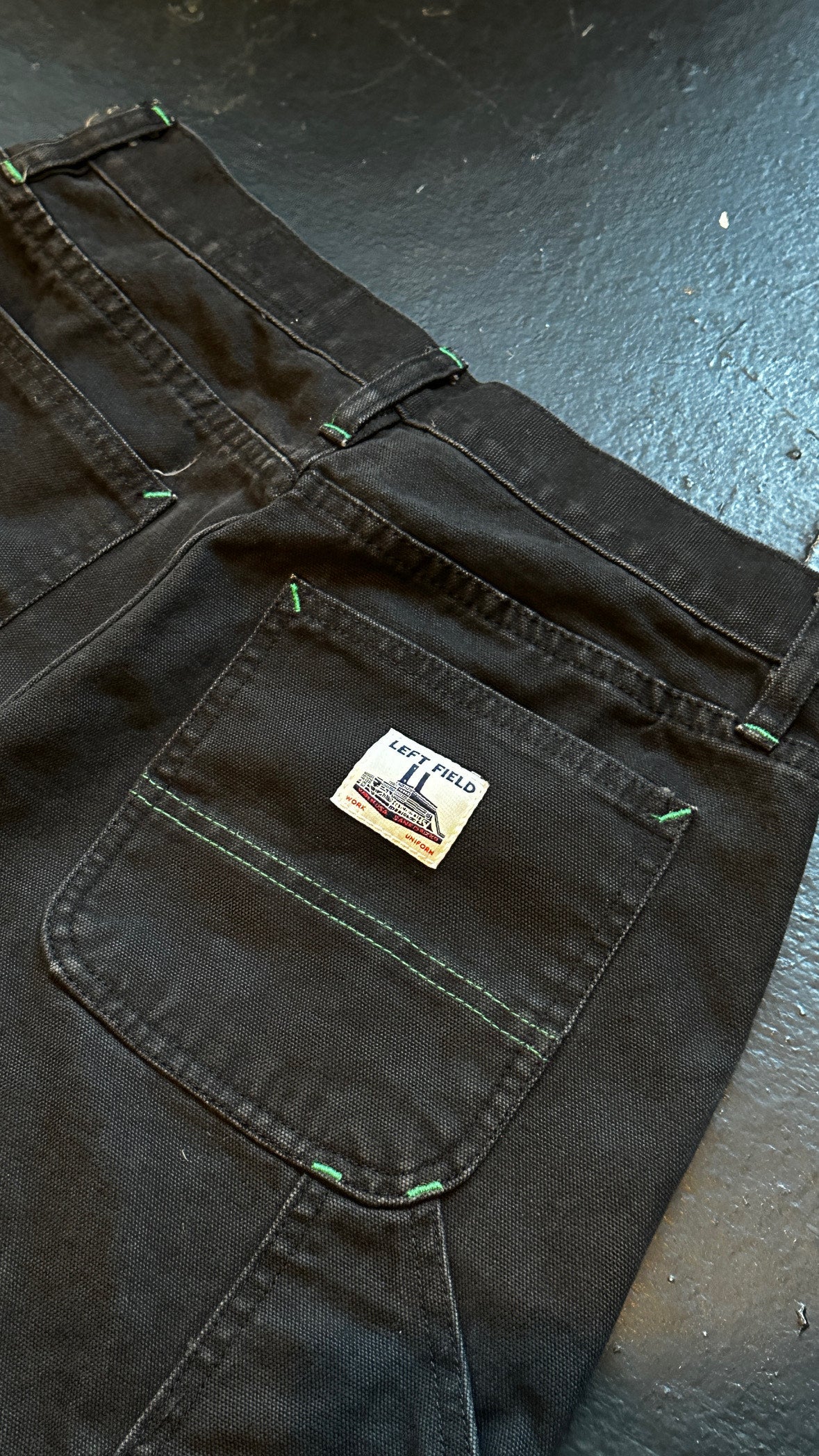 Vintage Washed Black Mt Vernon Duck Double Knee Work Uniform - Image 7