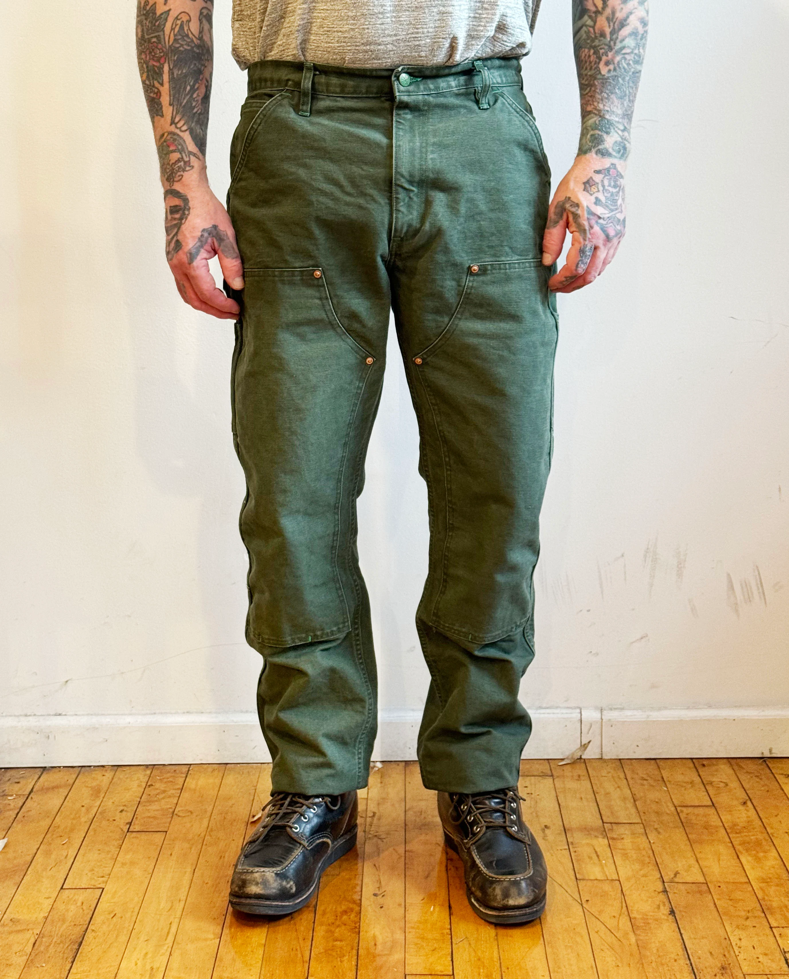Vintage Washed Black Mt Vernon Duck Double Knee Work Uniform - Image 12